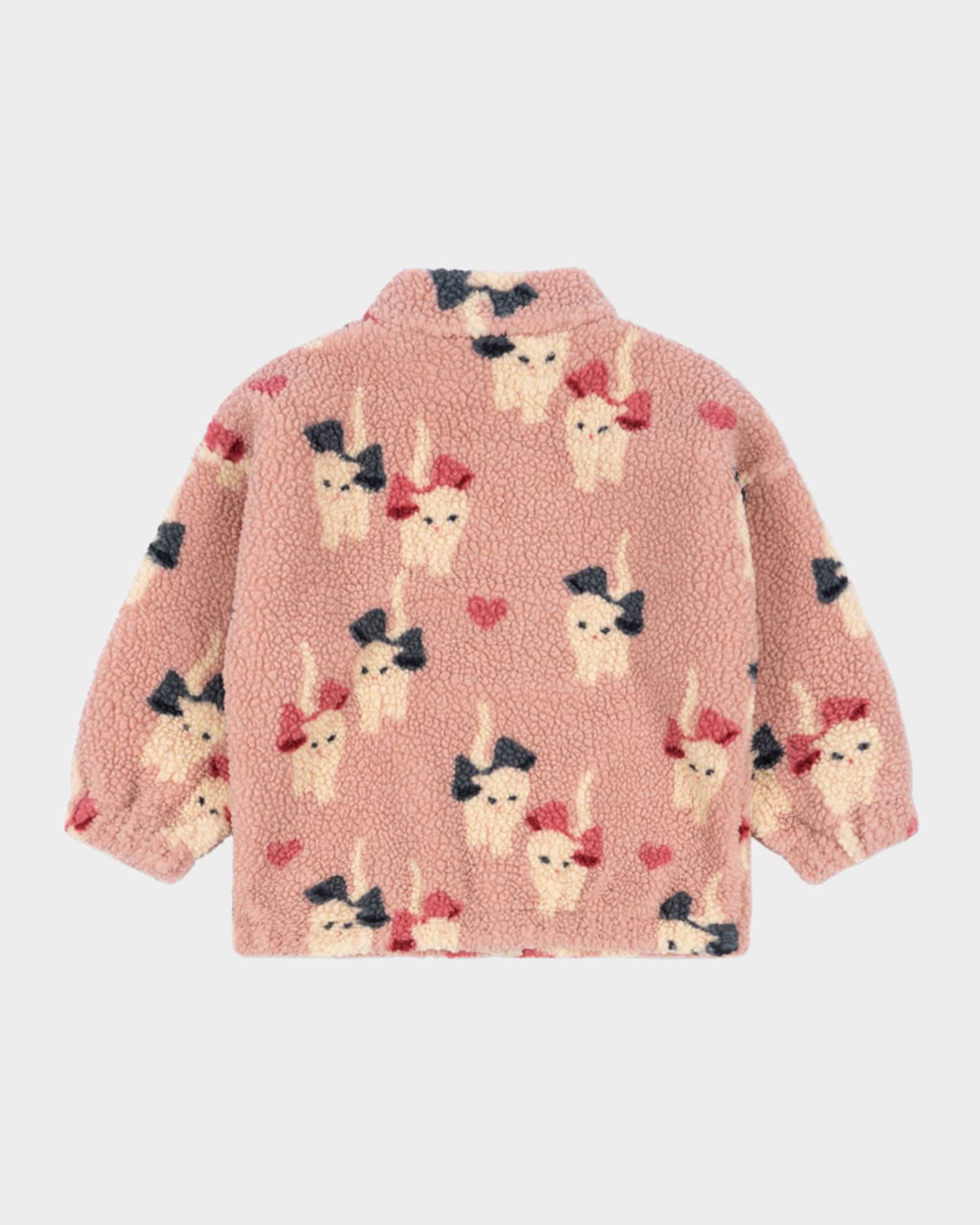Girl's Cat Teddy Jacket, Size 9M-10 1