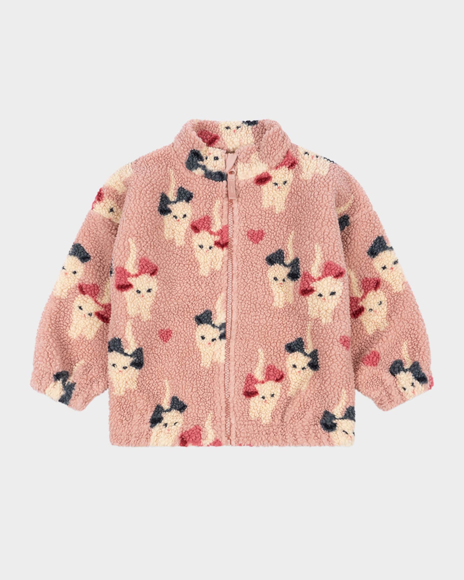 Girl's Cat Teddy Jacket, Size 9M-10 0