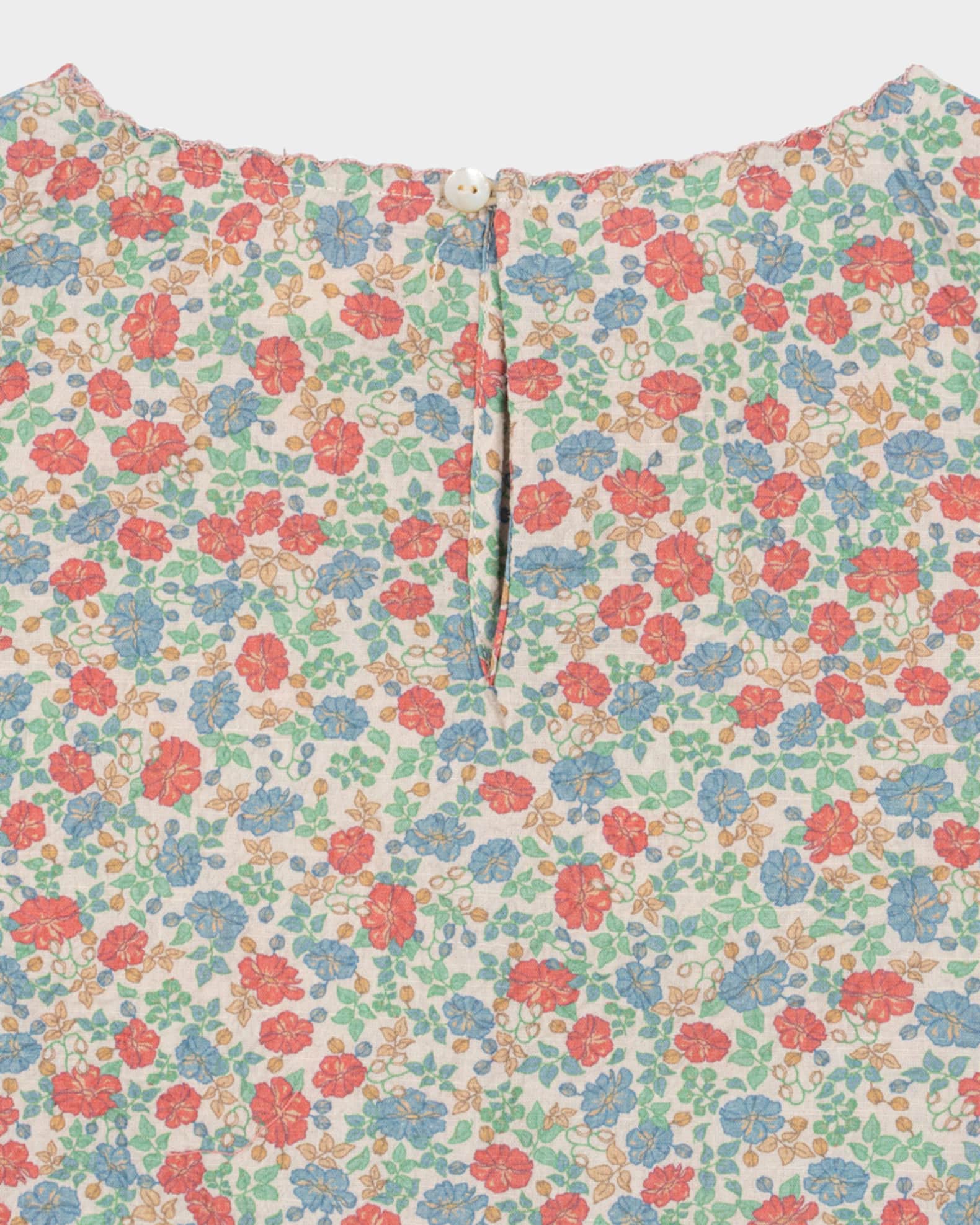 Girl's Elin Floral-Print Bow Dress, Size 9M-10 1