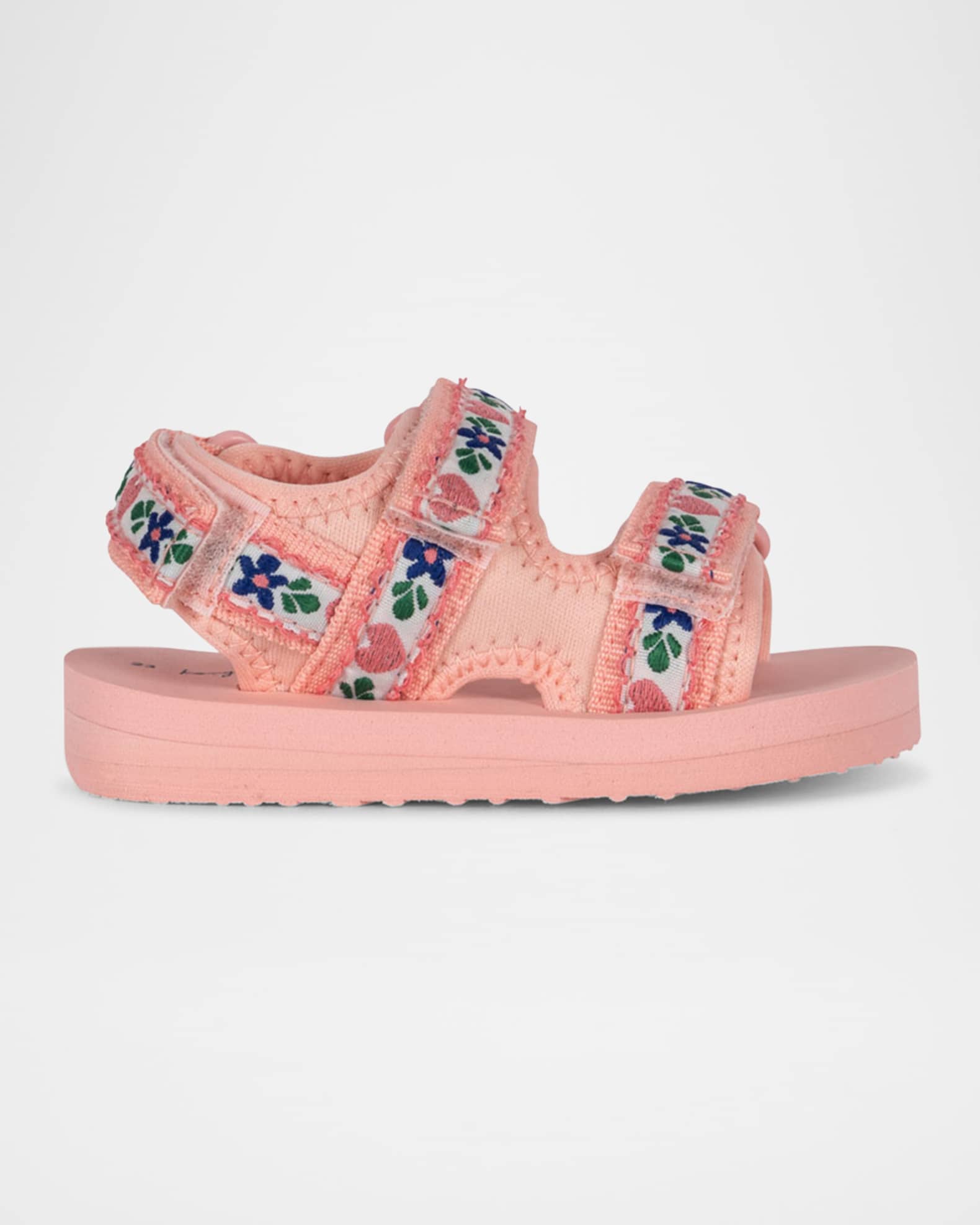 Girl's Flower Printed Grip-Strap Sandals, Baby/Toddler/Kids 0
