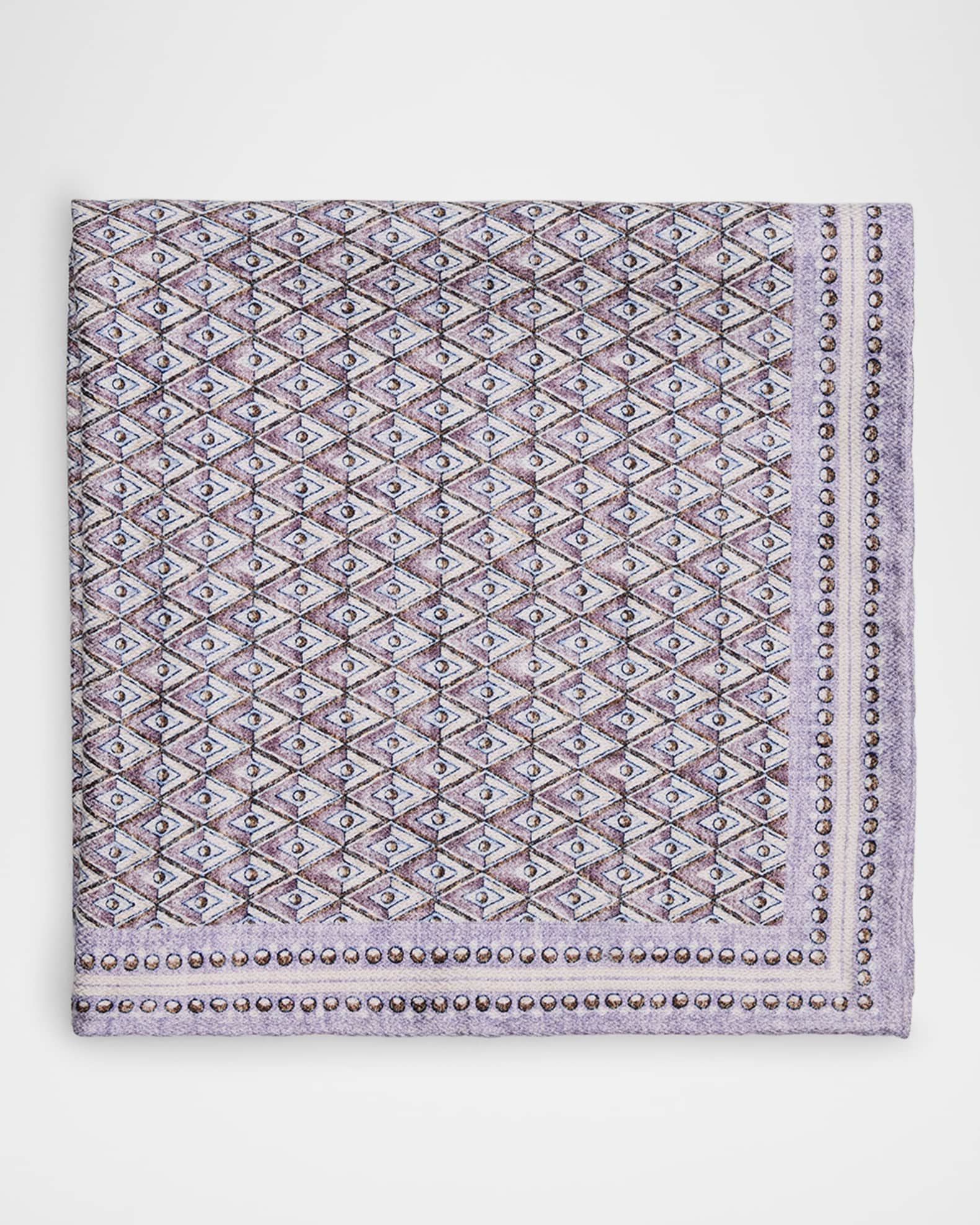 Men's Silk Geometric Pocket Square 0