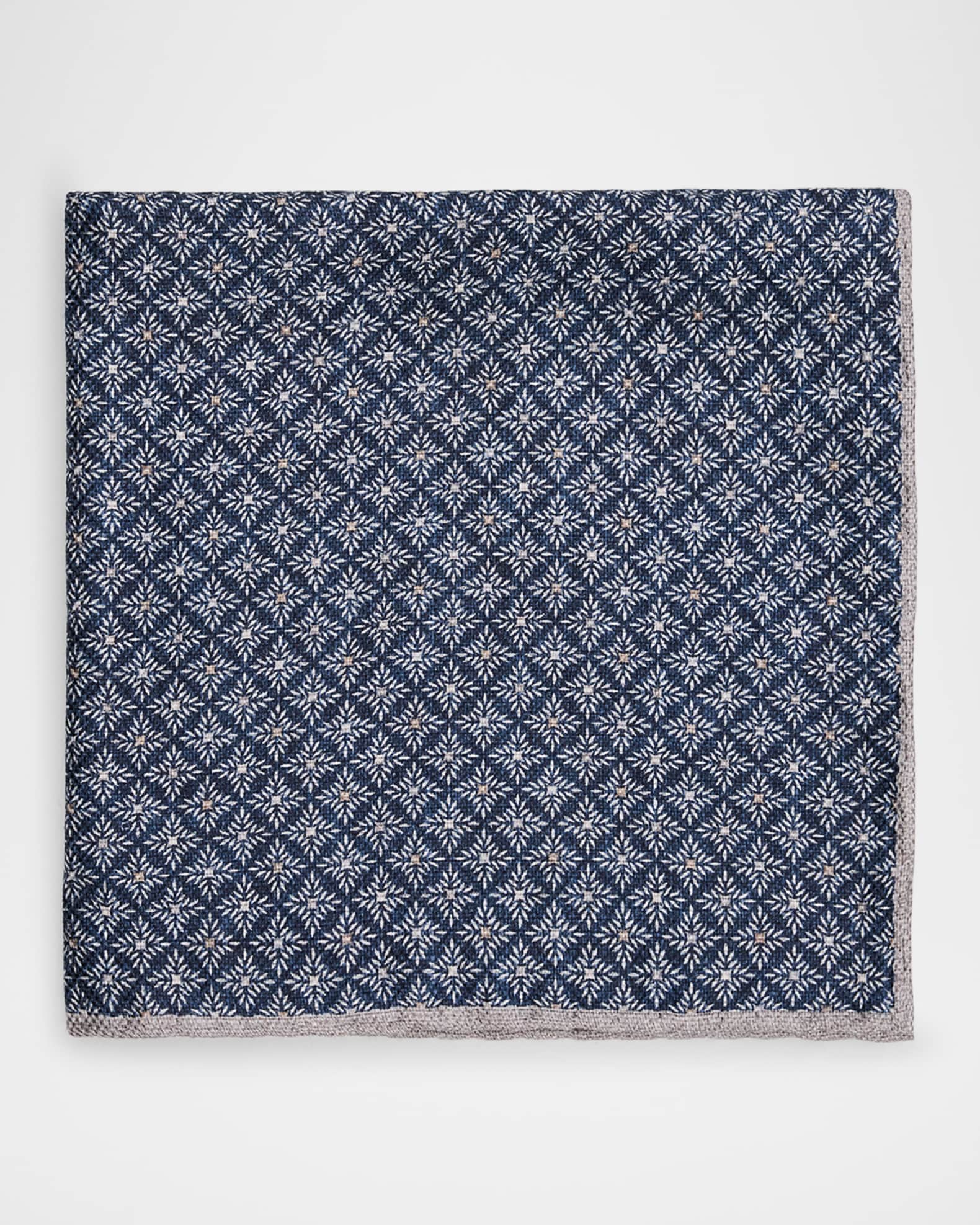 Men's Silk Geometric Pocket Square