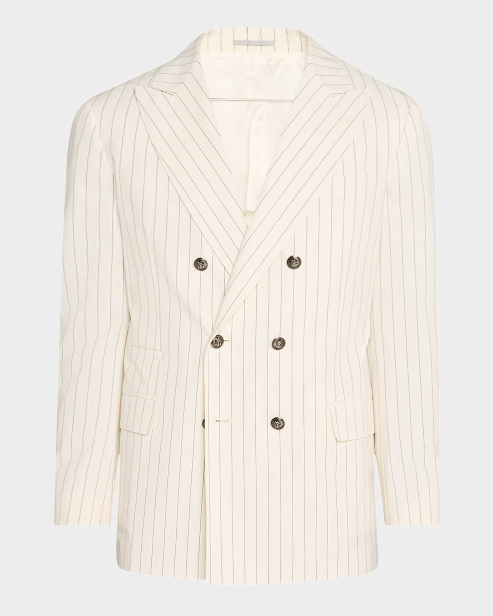 Men's Double-Breasted Pinstripe Sport Coat 0