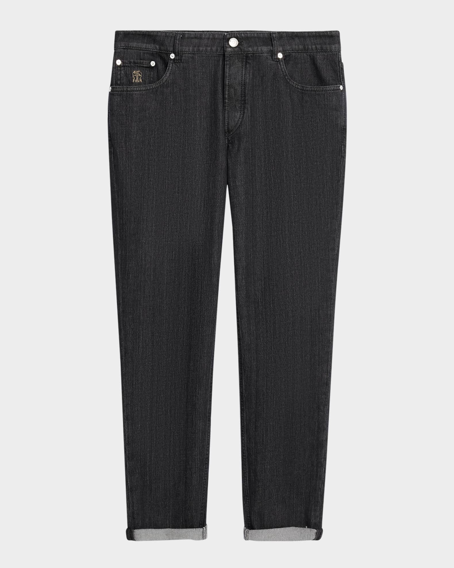 Men's Traditional Fit Five-Pocket Jeans 0