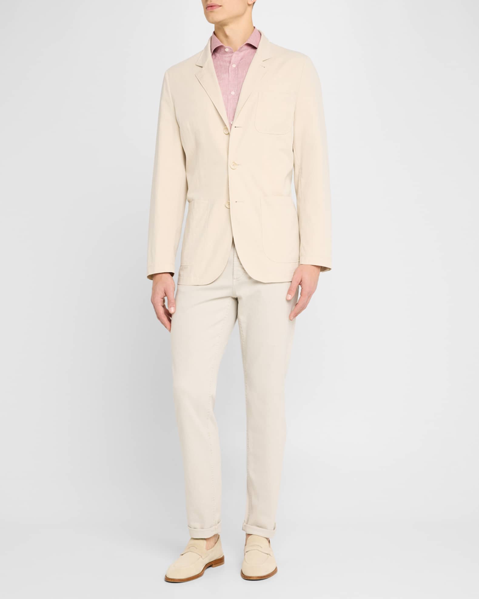 Men's Patch-Pocket Single-Breasted Sport Coat - Thumbnail 2