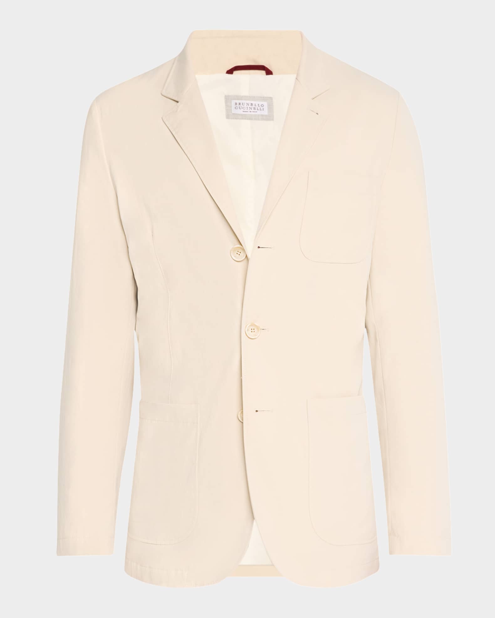 Men's Patch-Pocket Single-Breasted Sport Coat