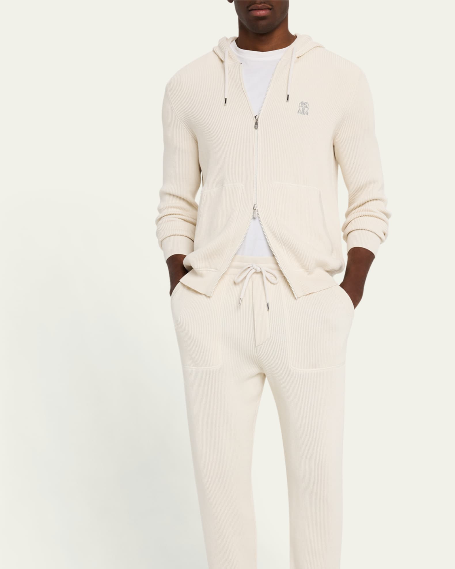 Men's Ribbed Full-Zip Hoodie 1