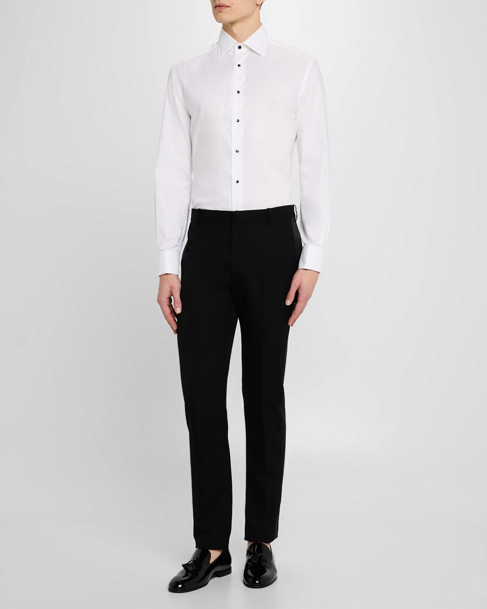 Men's Cotton French-Cuff Dress Shirt 1