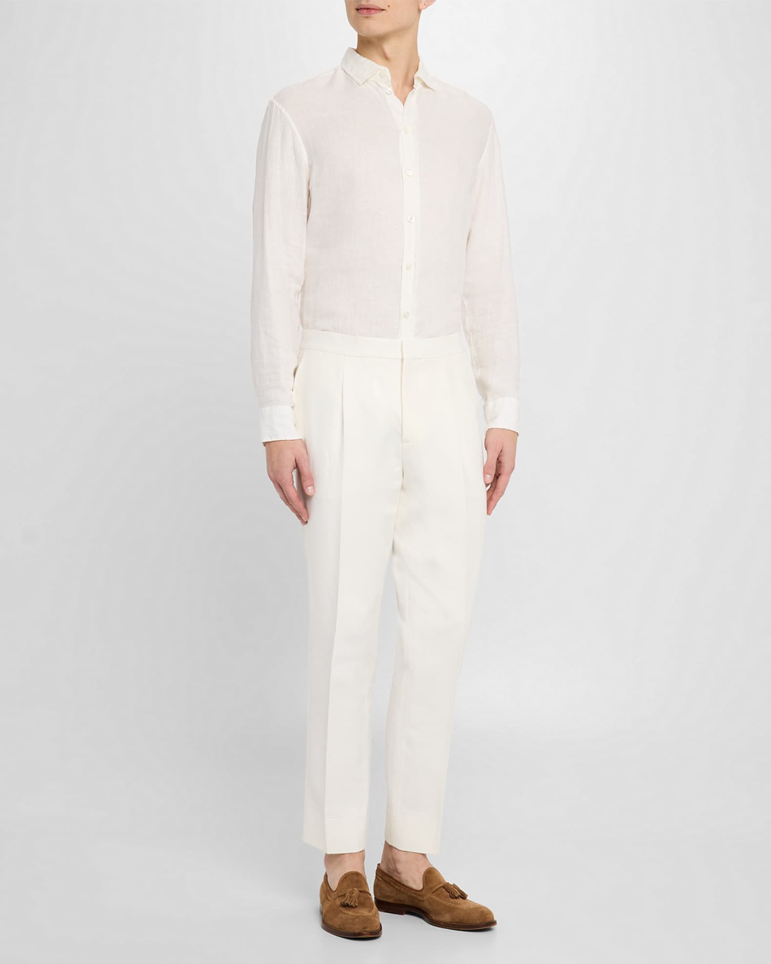 Men's Slim Single-Pleated Formal Pants 1