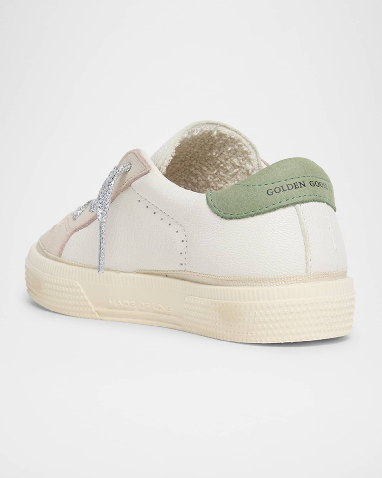 Girl's May Nappa Laminated Star Sneakers, Kids 1