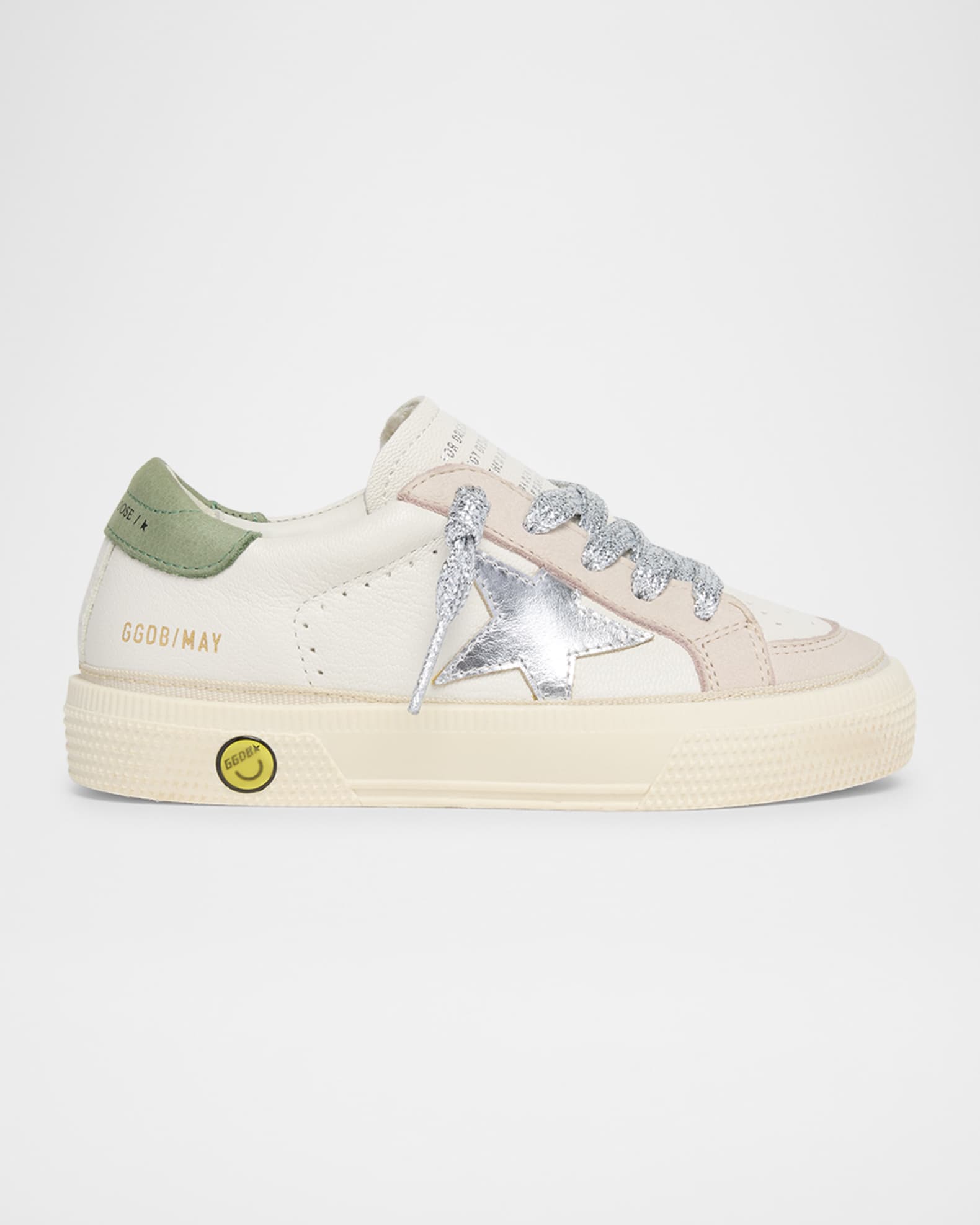 Girl's May Nappa Laminated Star Sneakers, Kids 0