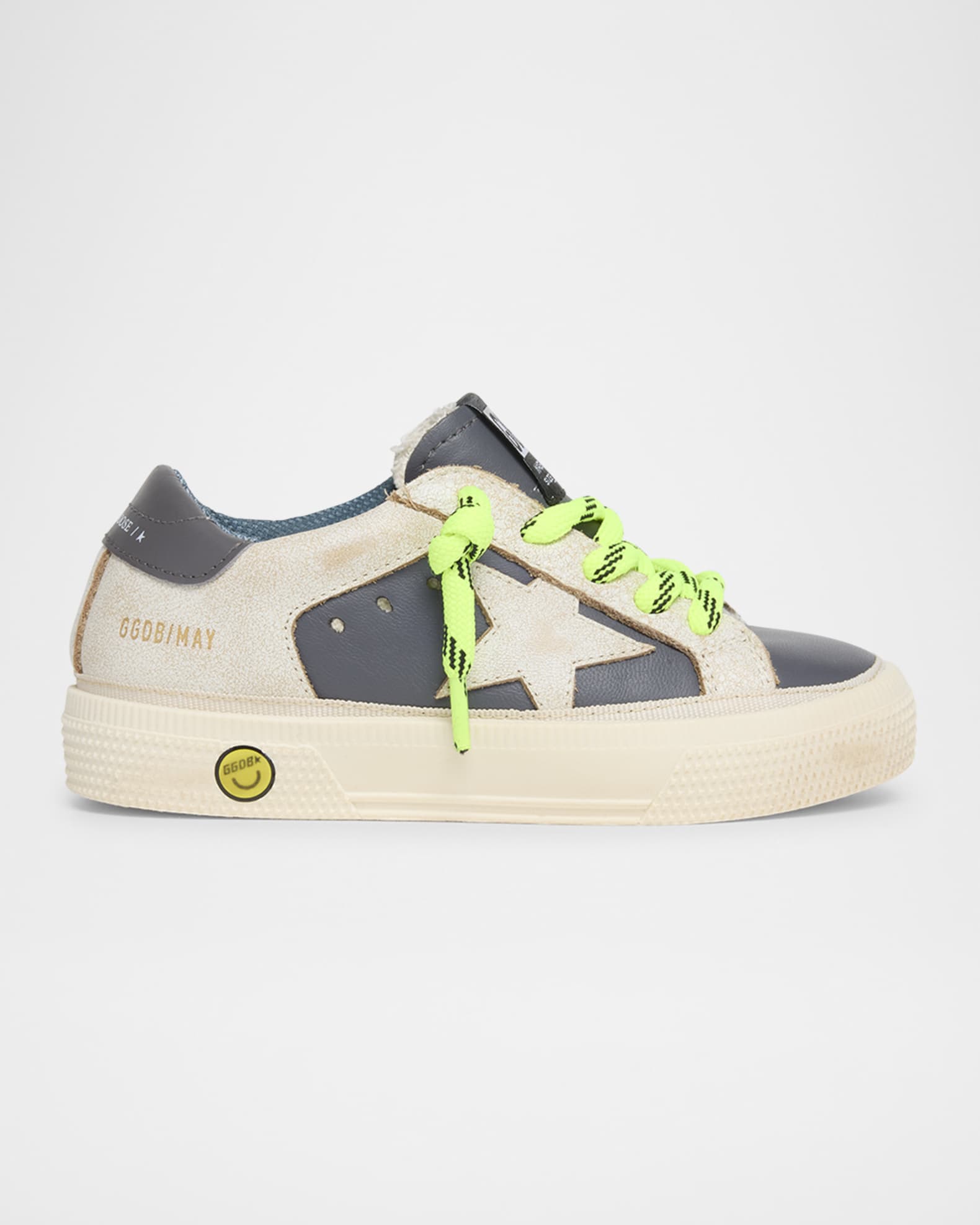 Boy's May Nappa Leather Star and Heel Lace-Up Sneakers, Toddler/Kids 0