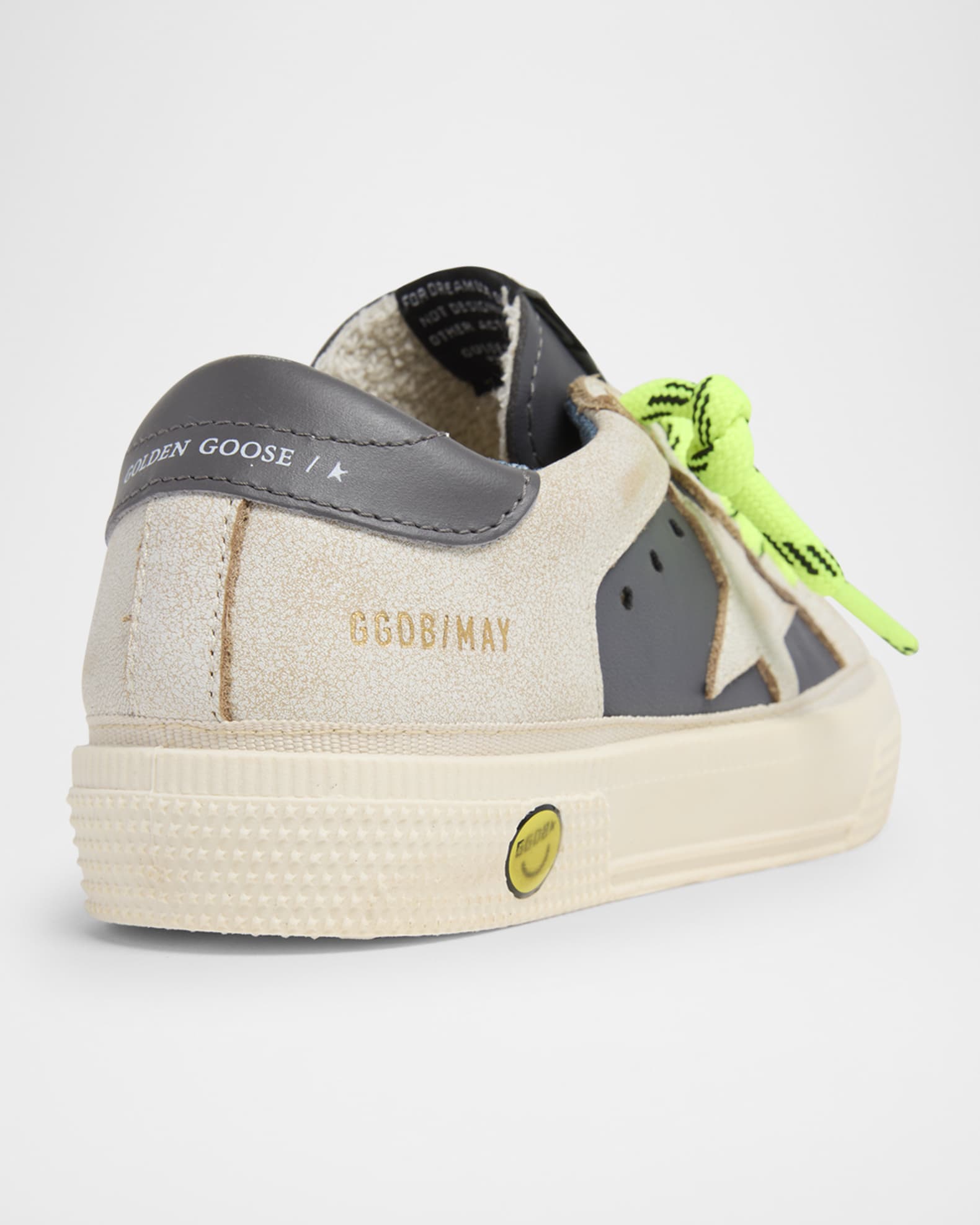 Boy's May Nappa Leather Star and Heel Lace-Up Sneakers 1