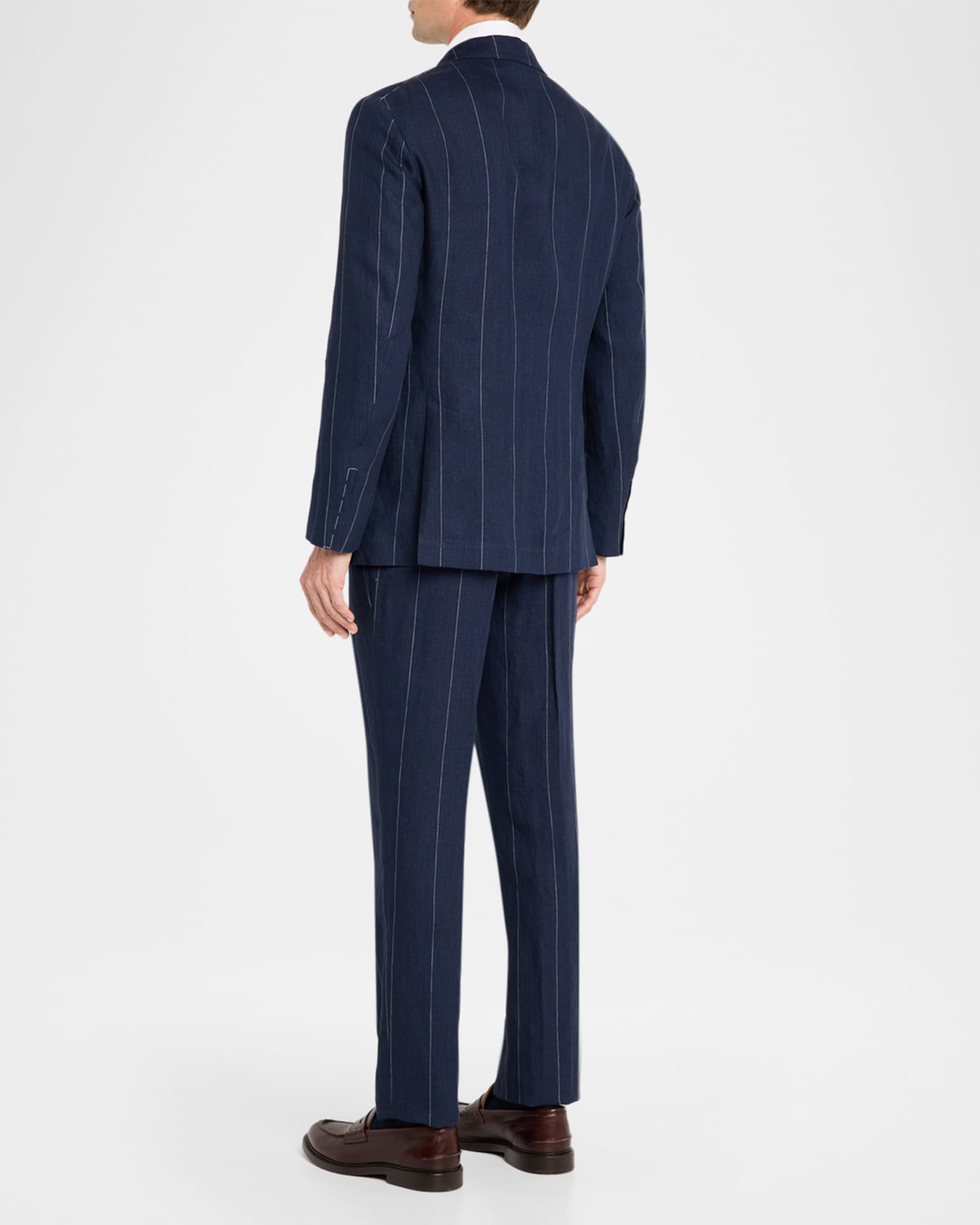 Brunello Cucinelli Men's Wide-Stripe Linen Two-Piece Suit | Neiman