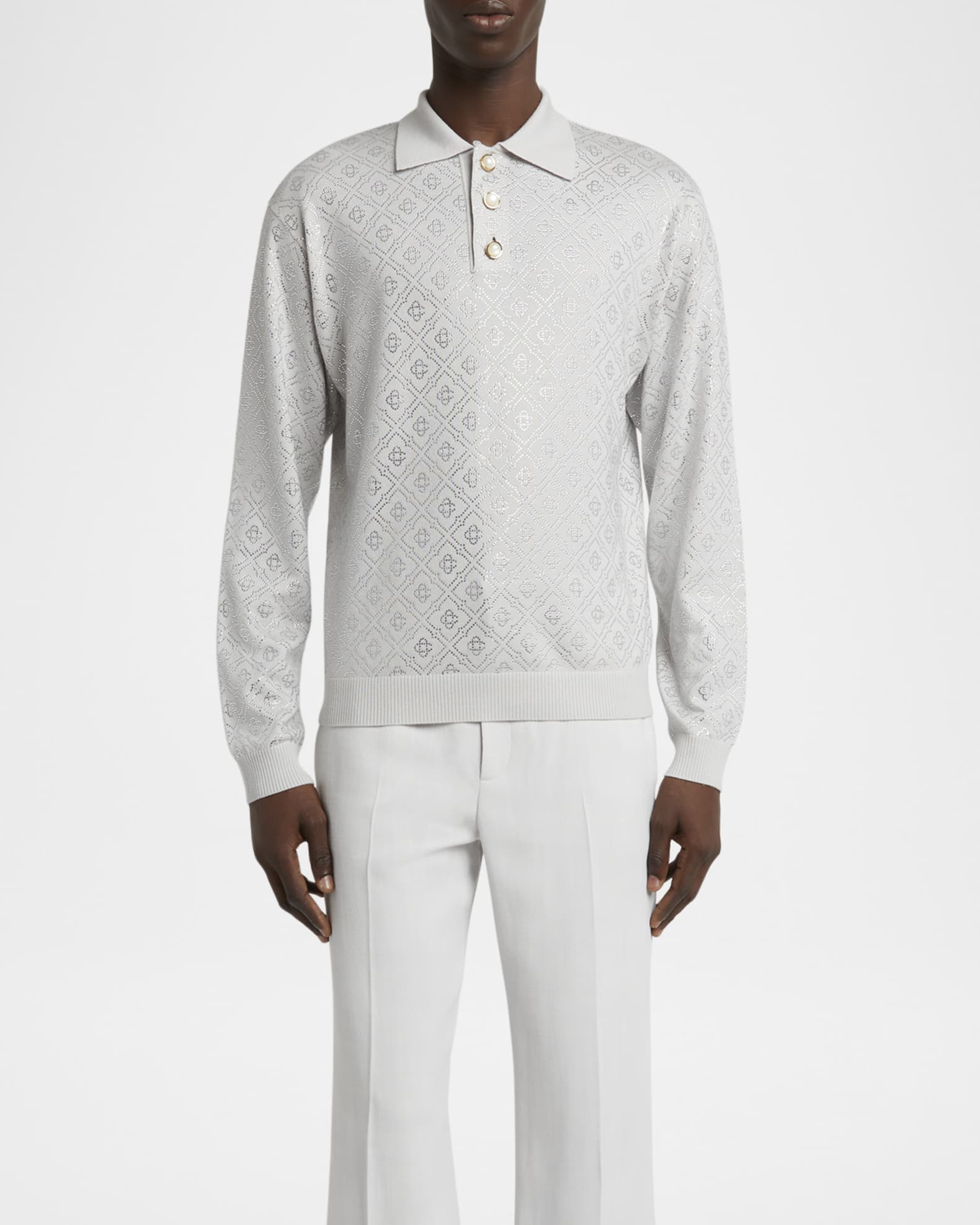 Men's Crystal Monogram Polo Shirt 1