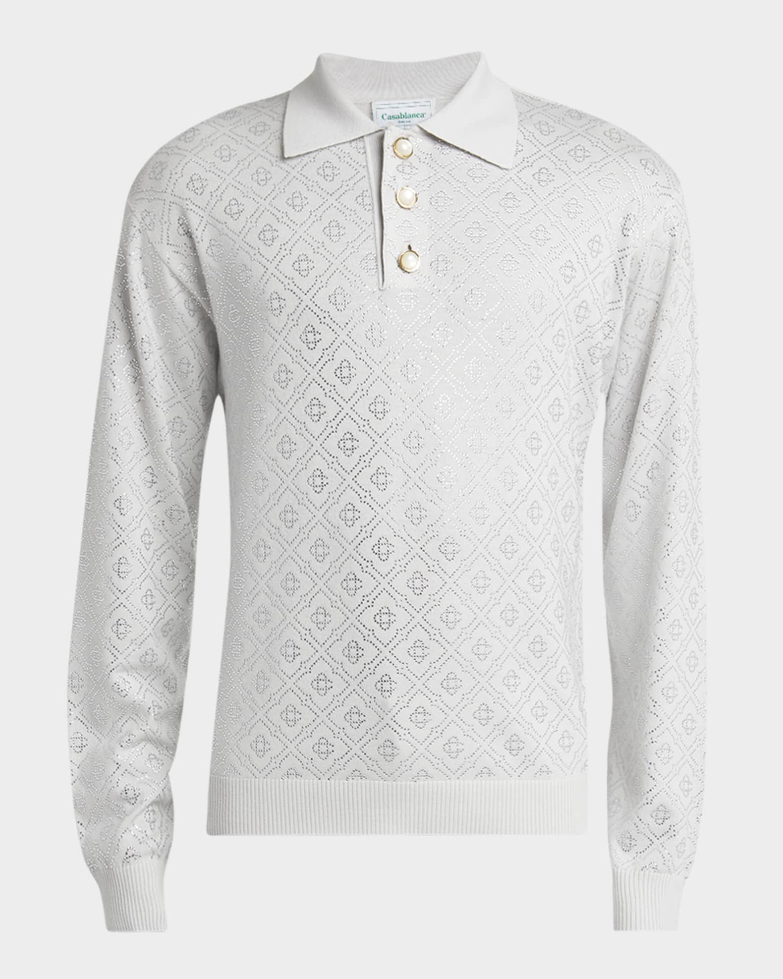 Men's Crystal Monogram Polo Shirt 0
