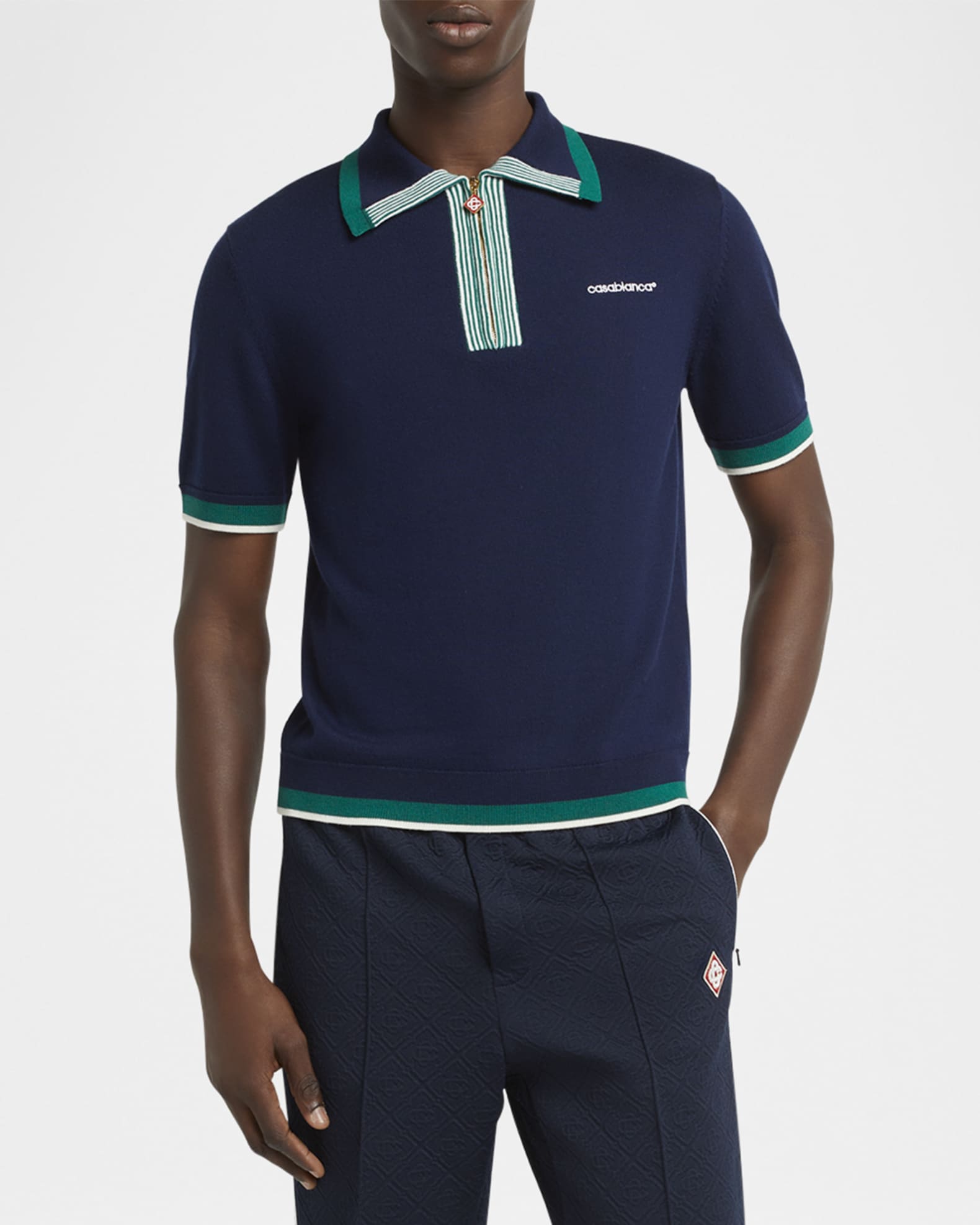 Men's Knit Tennis Polo Shirt 1