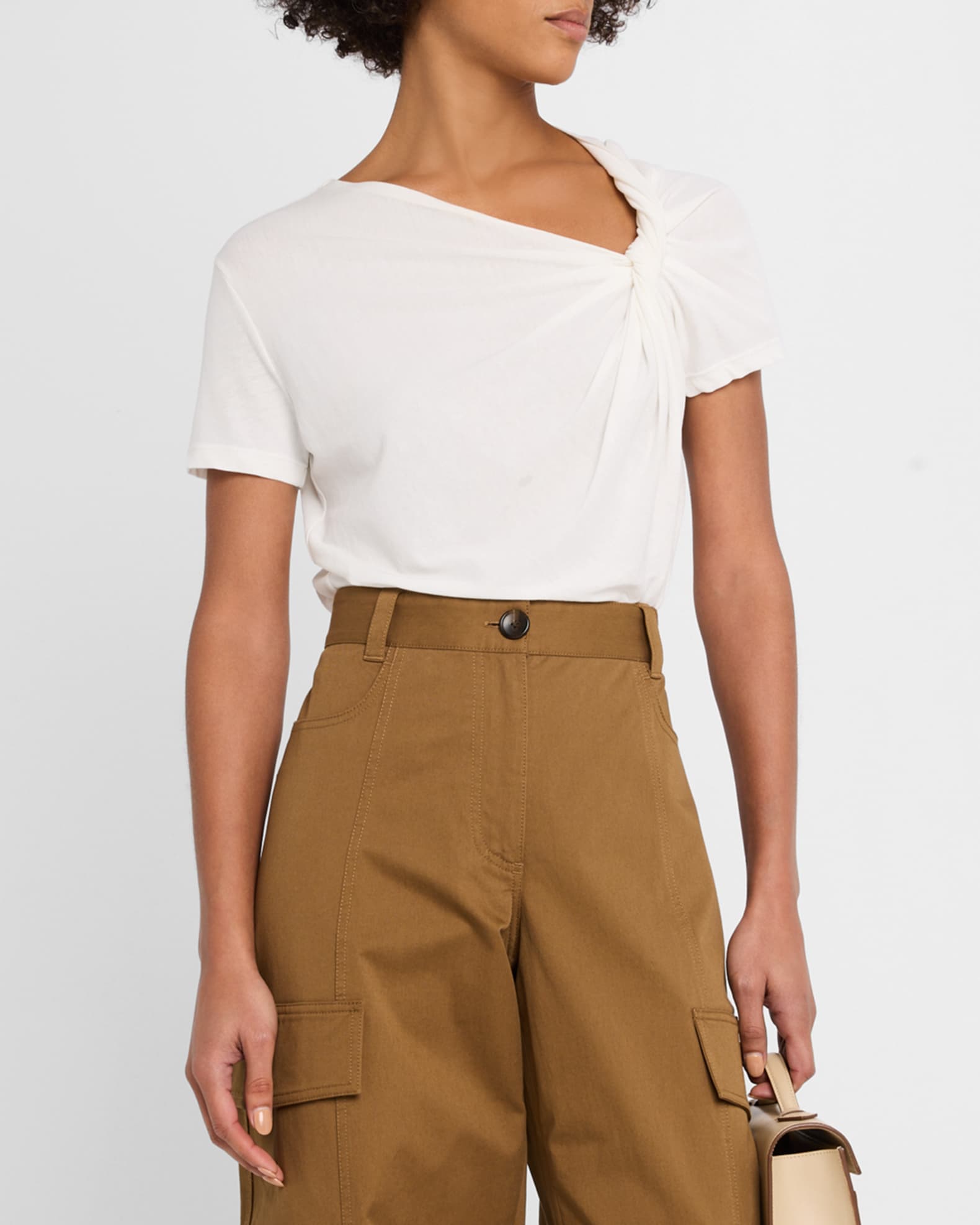 A.L.C. Liz Short-Sleeve Twist Top | Neiman Marcus