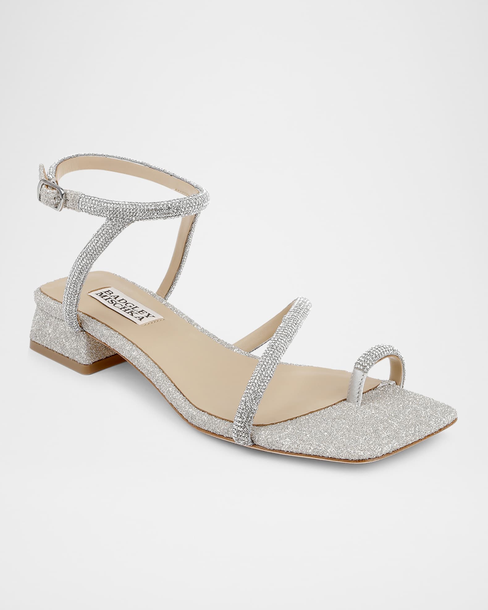 Dakotah Ankle-Strap Glitter Sandals 1