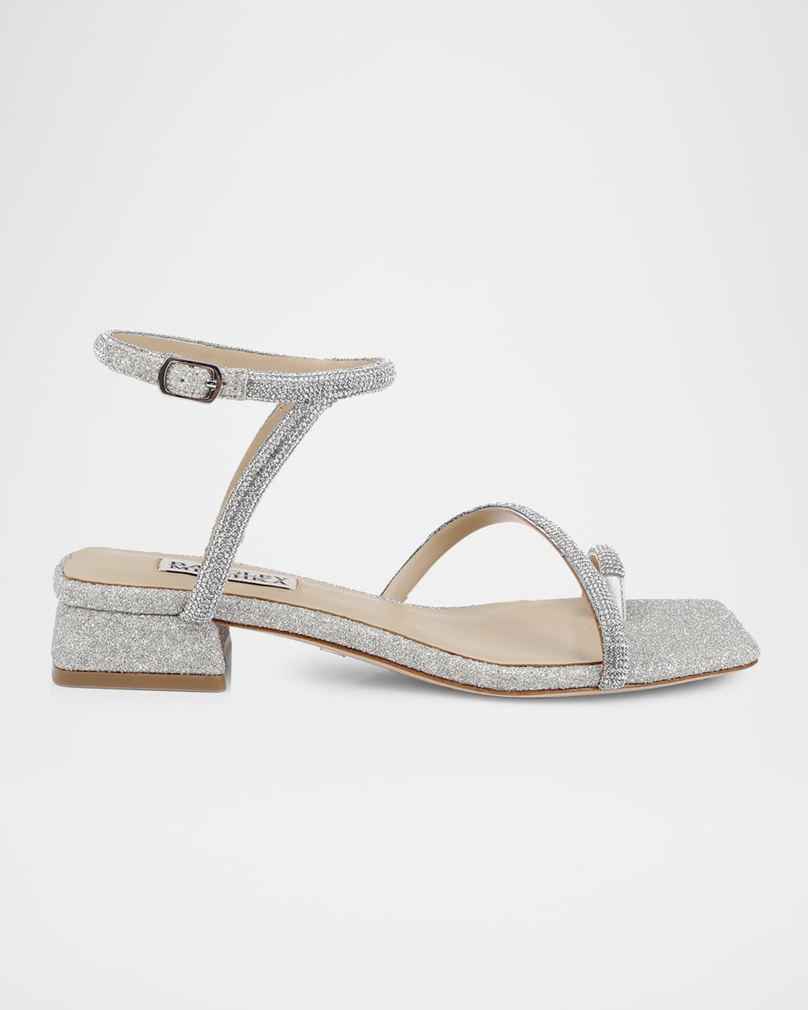 Dakotah Ankle-Strap Glitter Sandals 0