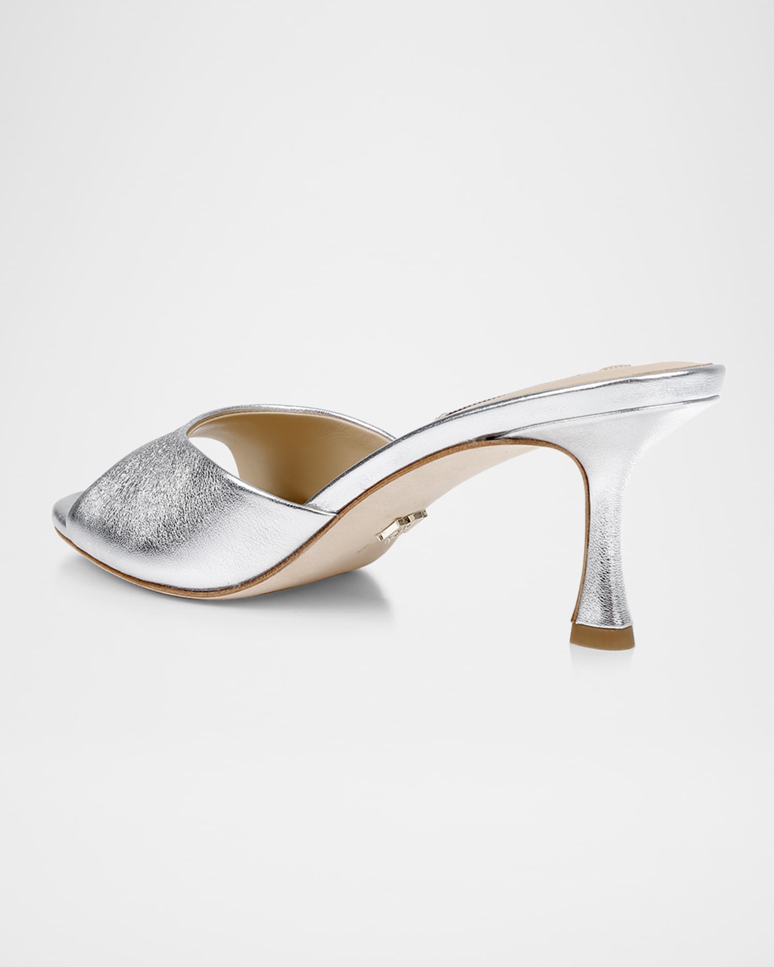 Draya Leather Kitten-Heel Mules