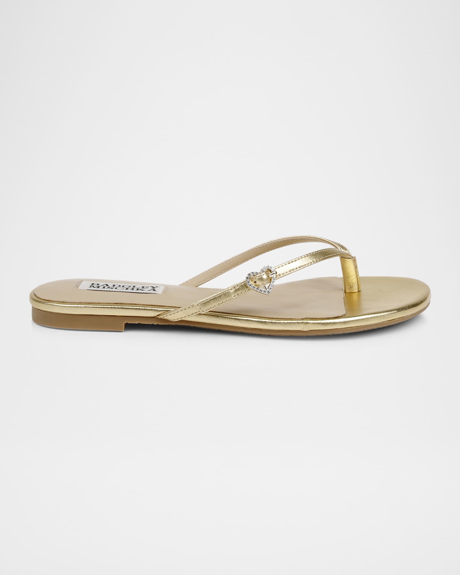 Dynah Heart Leather Flat Sandals 0