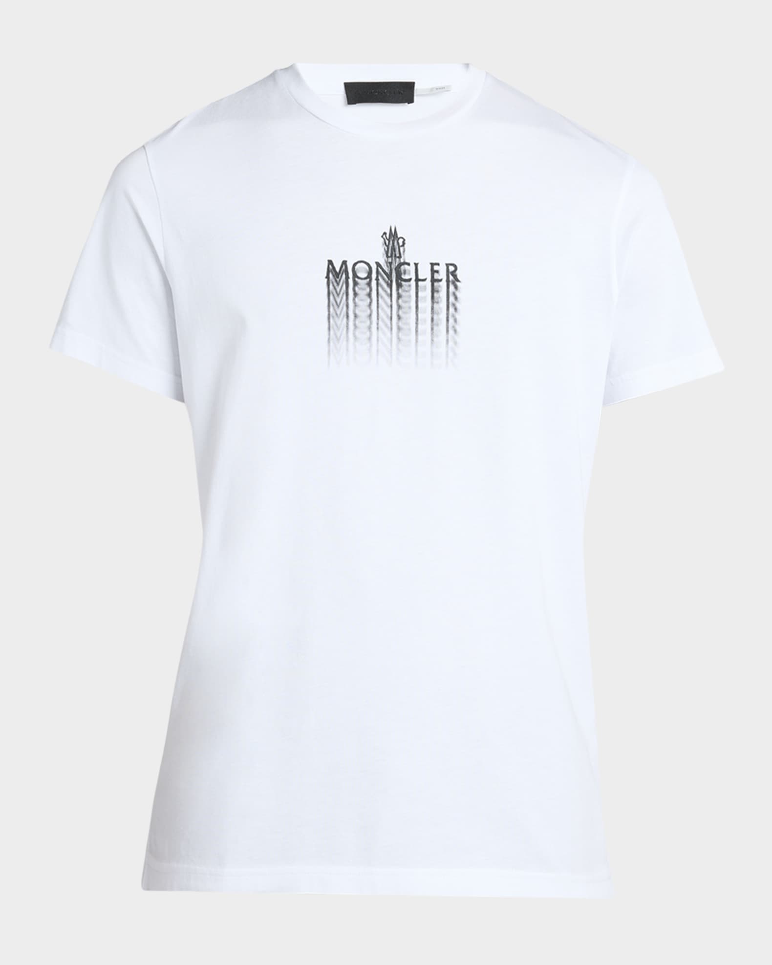 Moncler Men's Blurred Logo Crewneck T-Shirt | Neiman Marcus