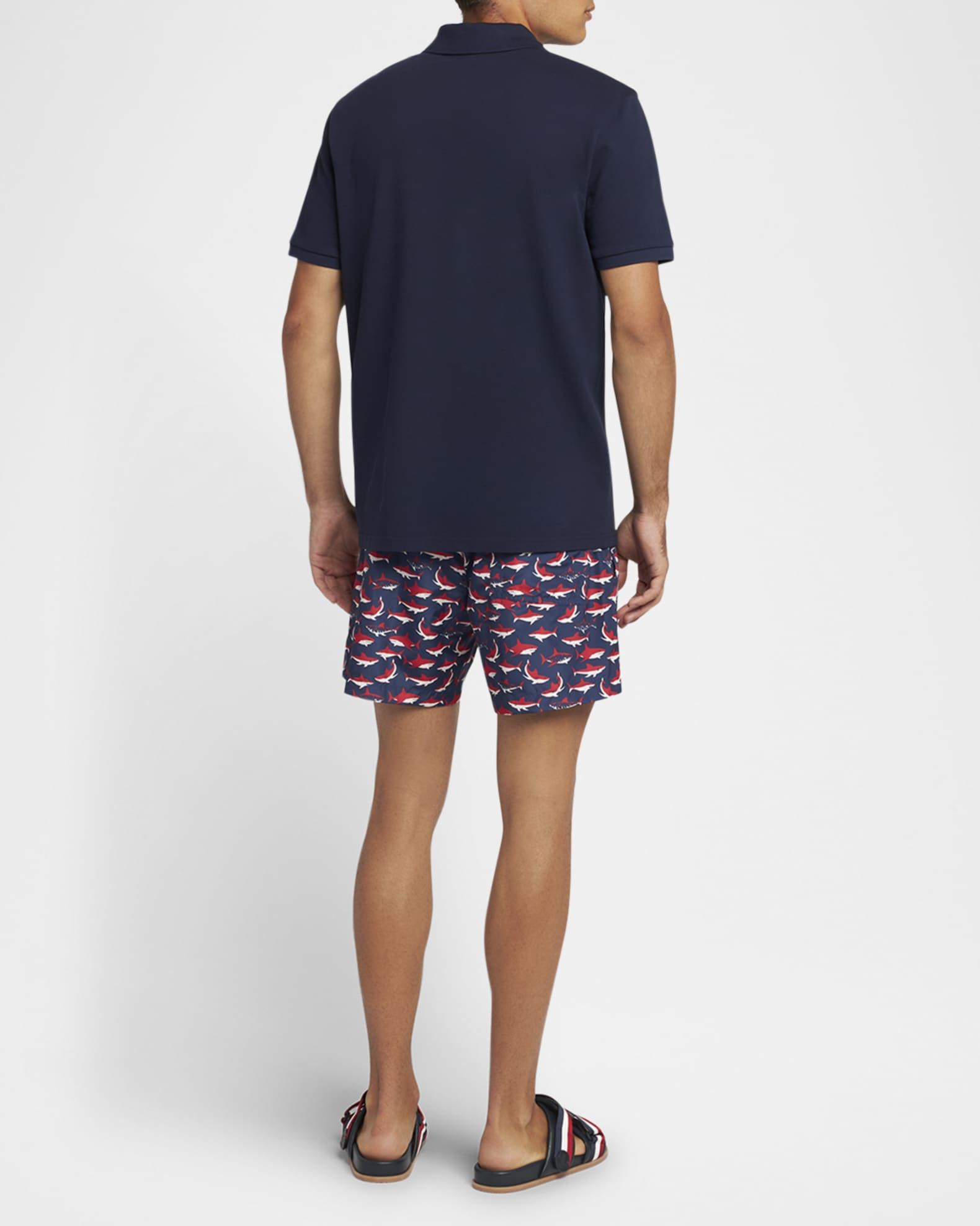 Moncler Men's Shark Pique Polo Shirt | Neiman Marcus