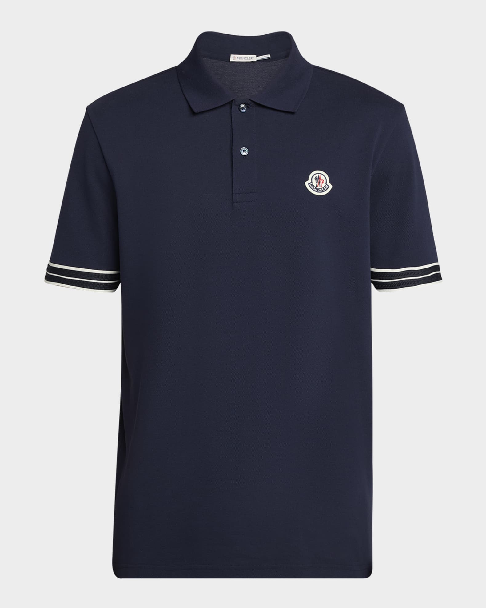 Men's Striped-Trim Pique Polo Shirt 0