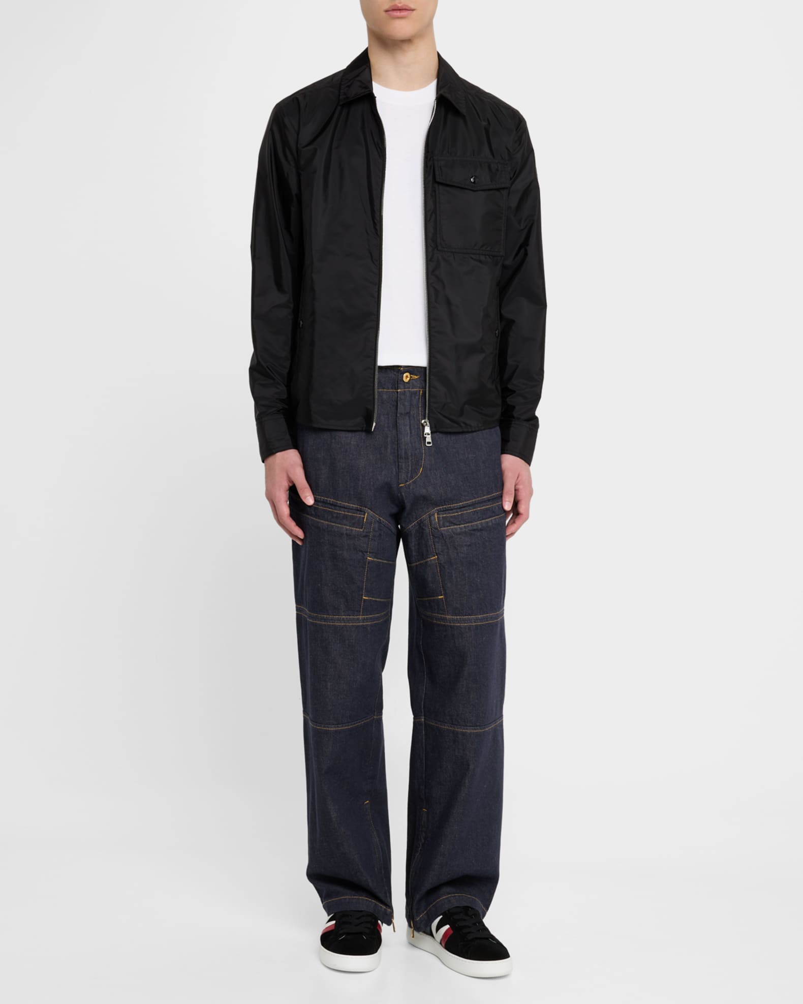 Men's Nylon Zip Overshirt 1