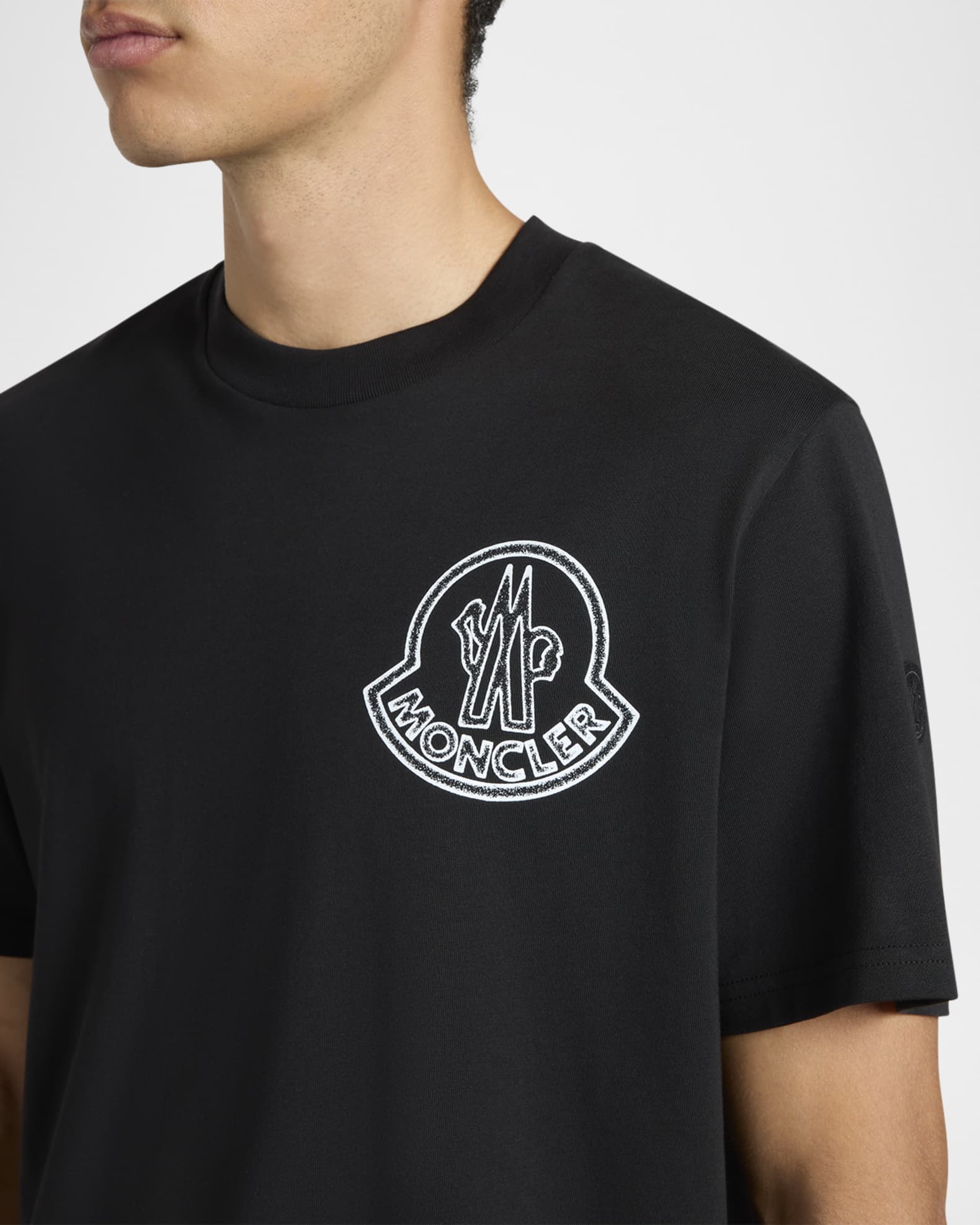 Moncler Men's Logo Crew T-Shirt | Neiman Marcus