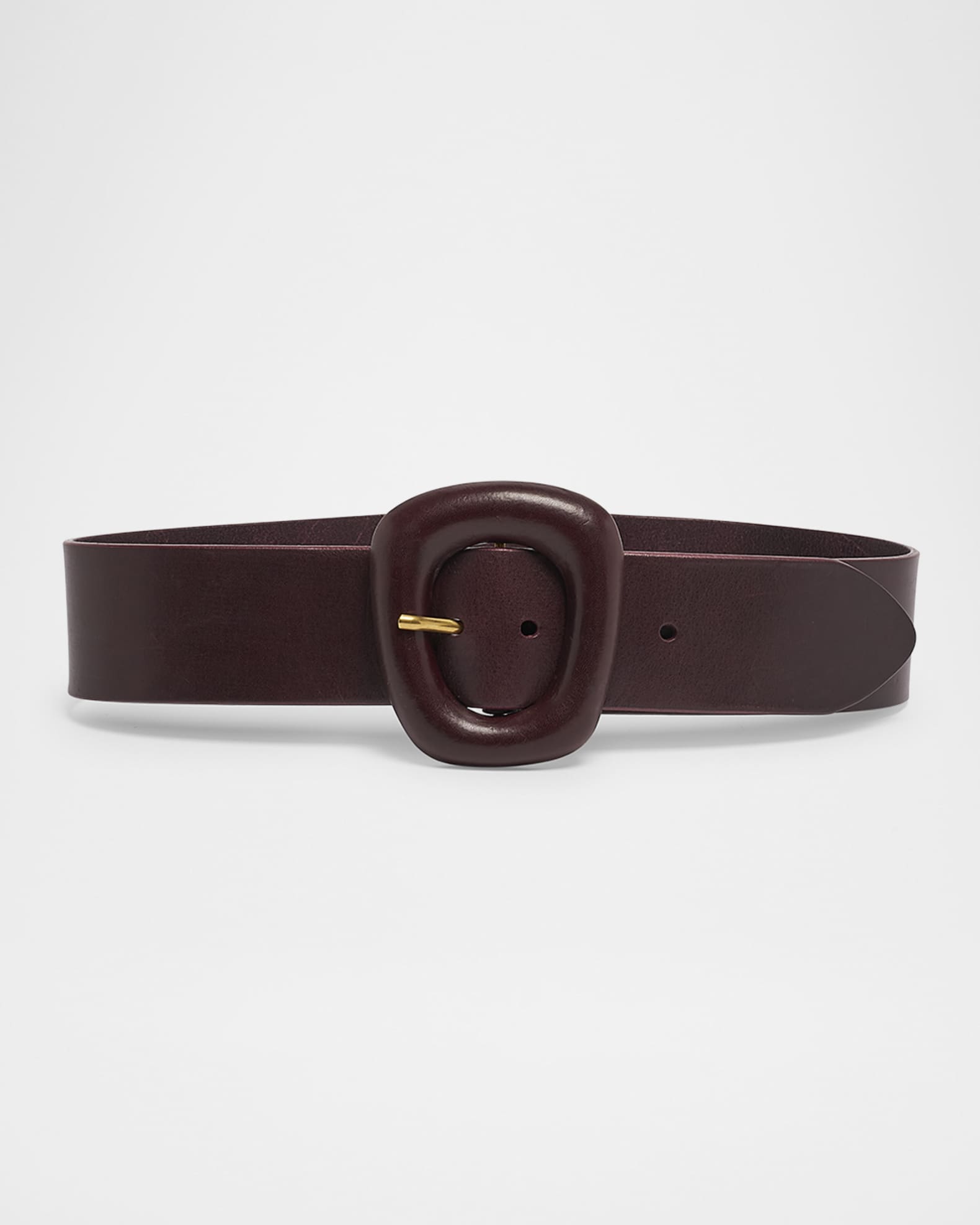 Saint Laurent Wide Vegetal Leather Belt | Neiman Marcus