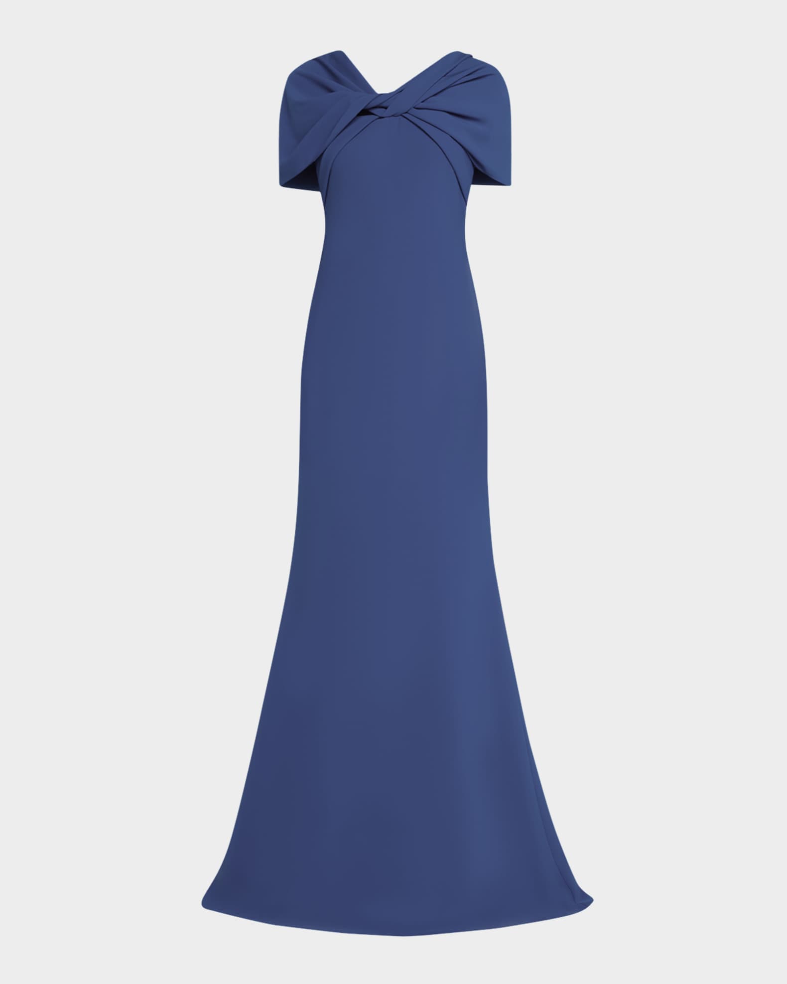 Twist-Front Trumpet Gown 0