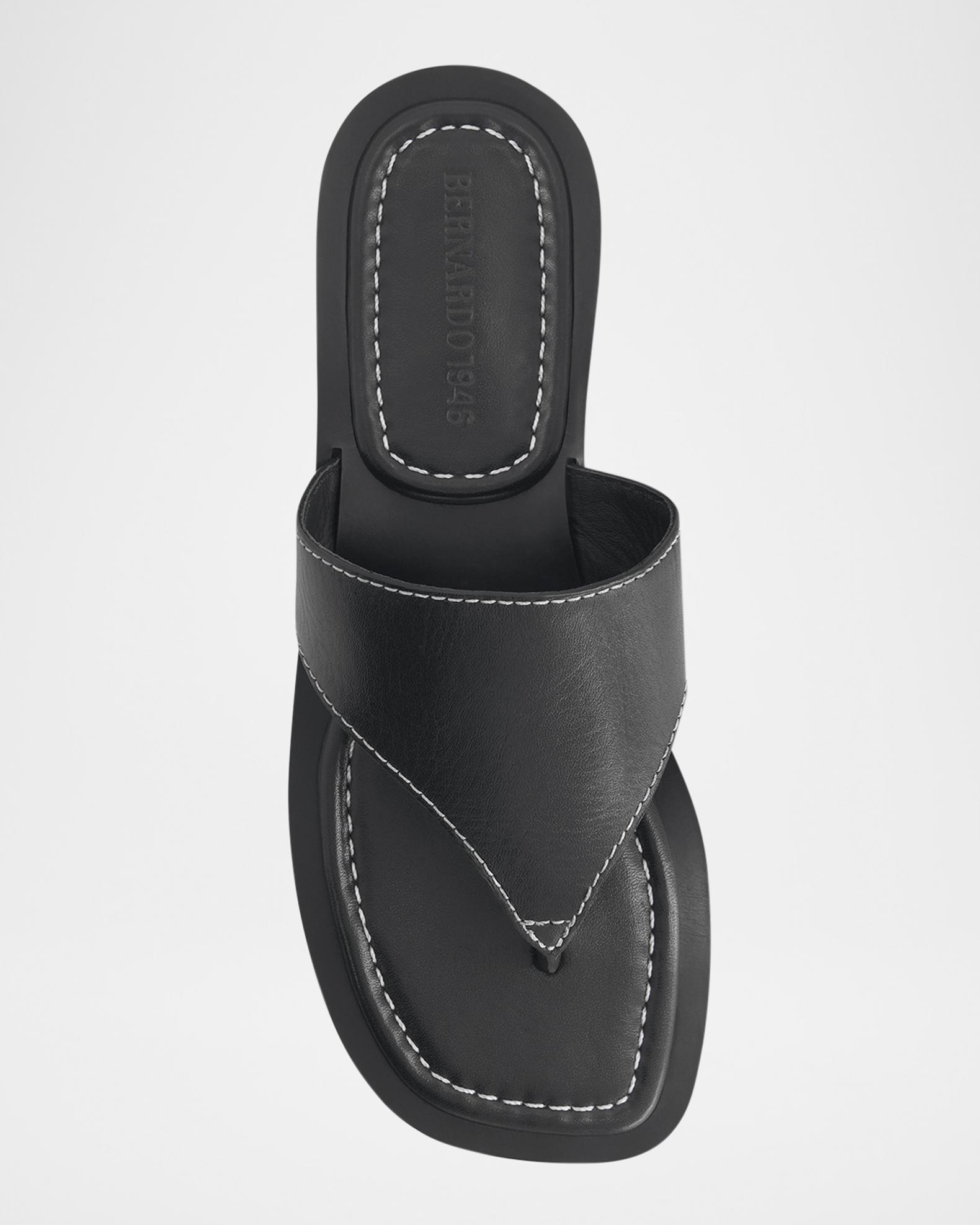 Agora Leather Flat Thong Sandals | Neiman Marcus