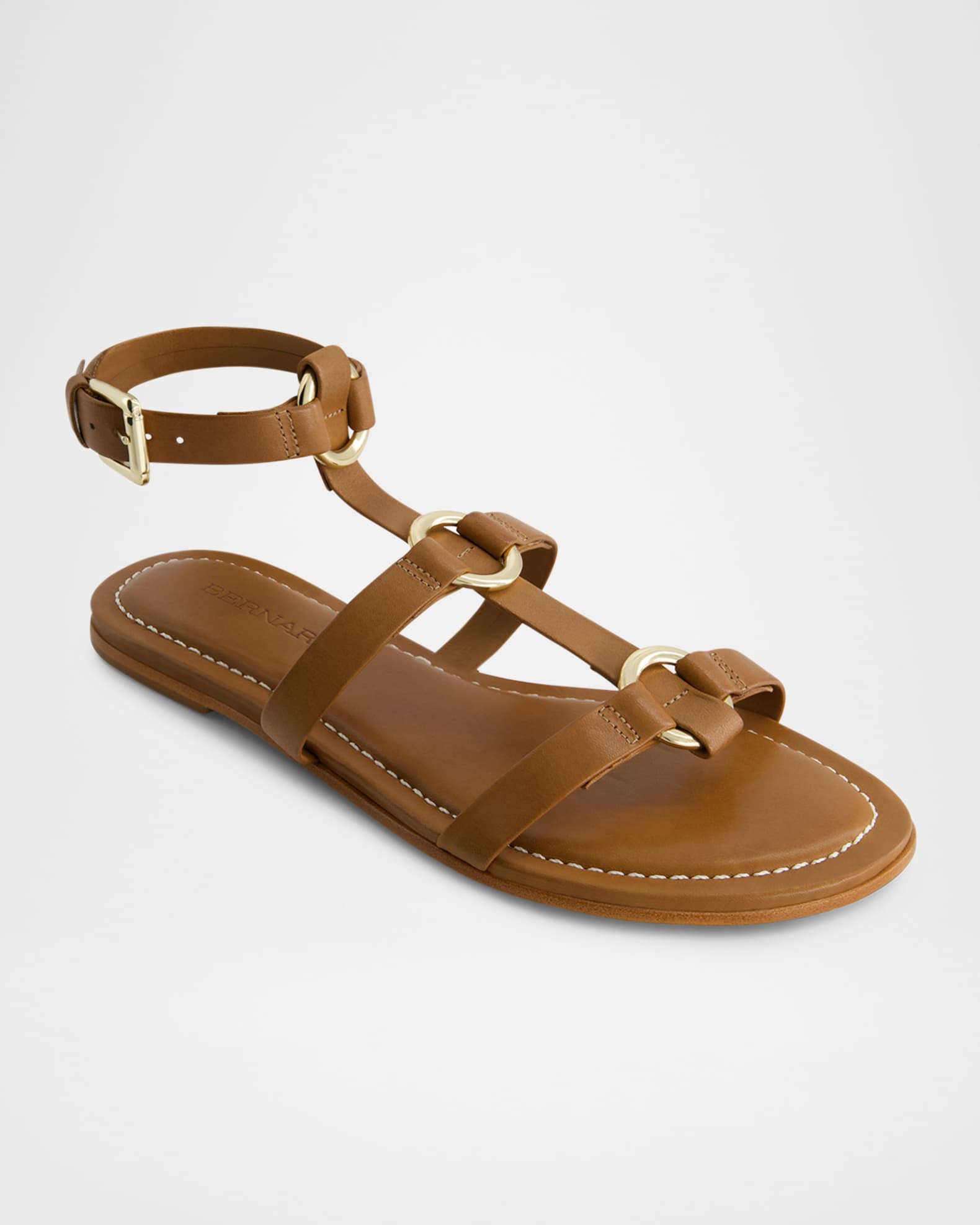 Hera Leather Flat Gladiator Sandals 1