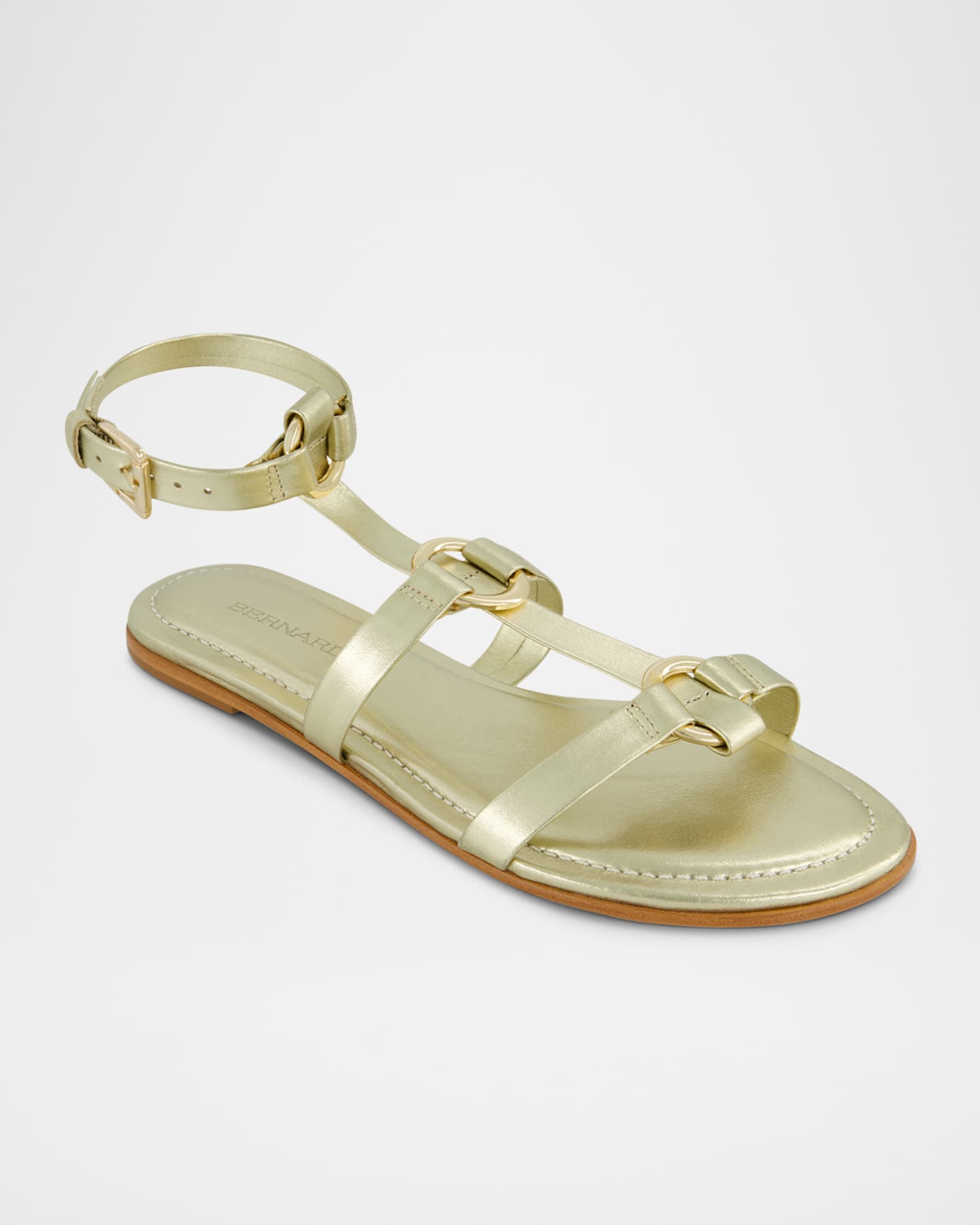 Hera Metallic Flat Gladiator Sandals 1