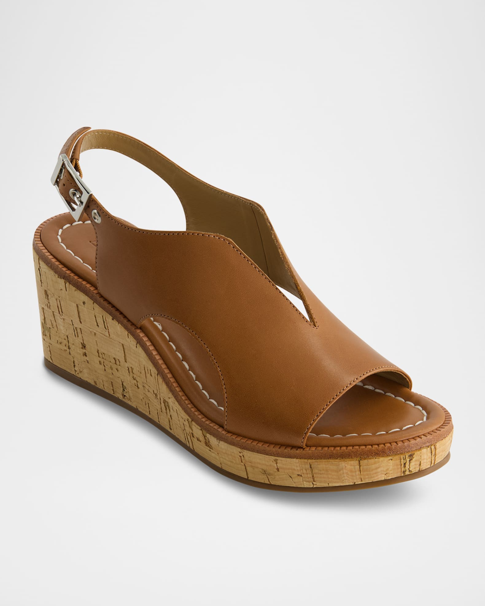 Kuarta Leather Cork Wedge Sandals 1