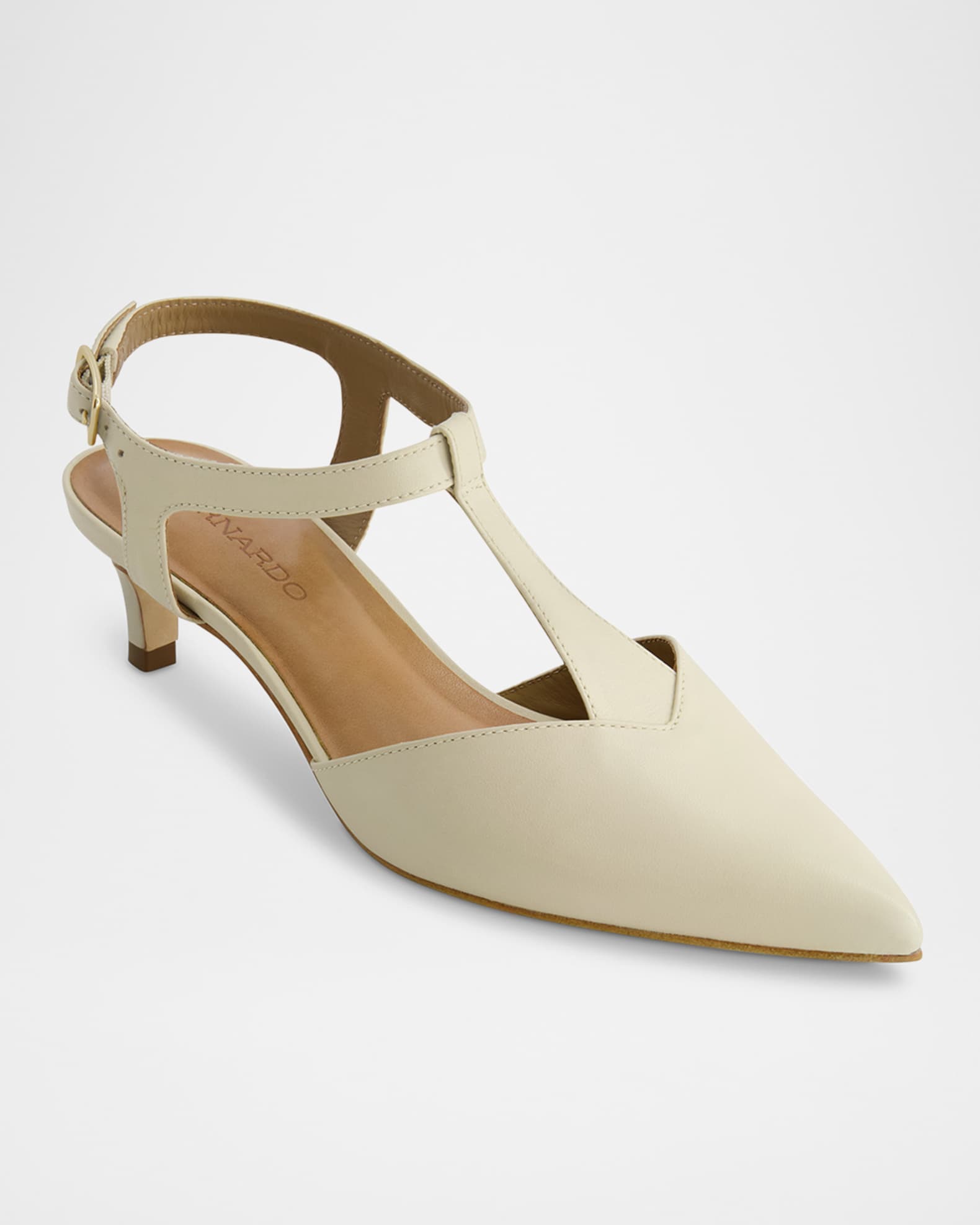 Malta Leather T-Strap Pumps 1