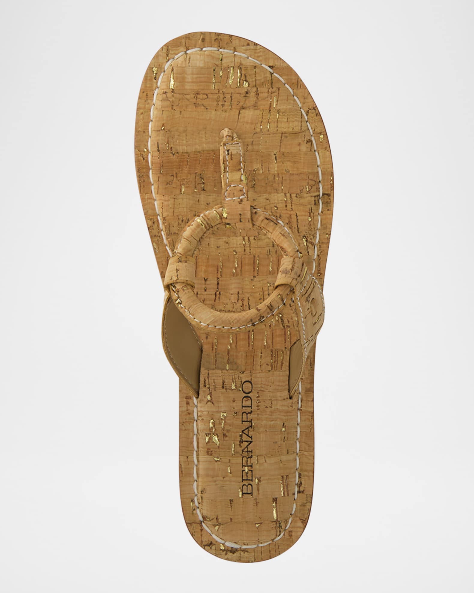Bernardo Matrix Cork Flat Thong Sandals Neiman Marcus