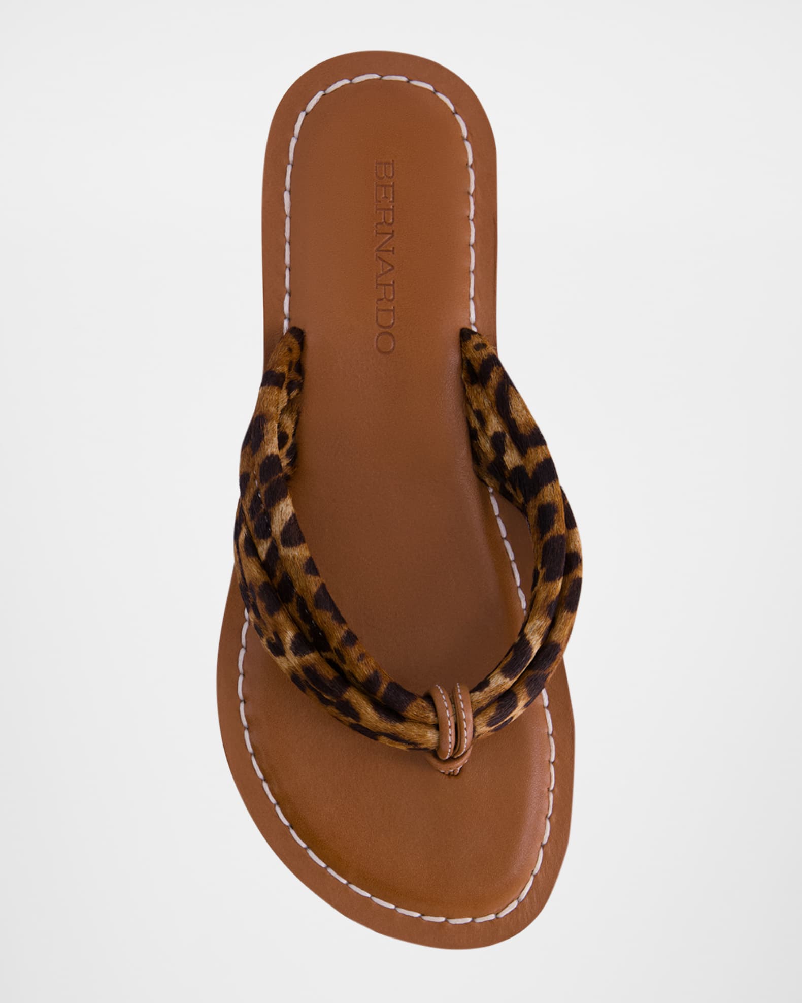 Bernardo Miami Leopard Flat Thong Sandals Neiman Marcus