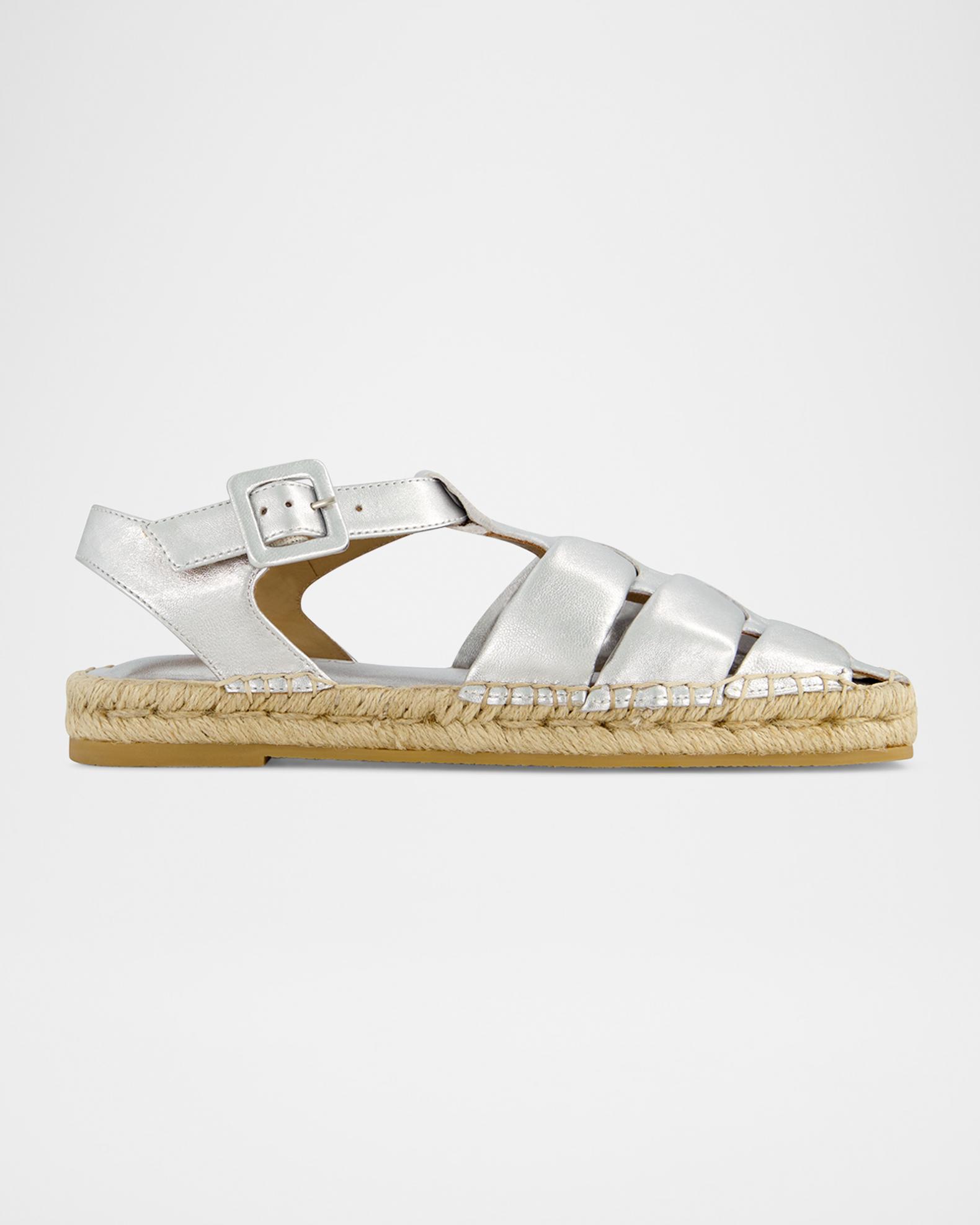 Bode Cream Canvas Fisherman Espadrilles Mens 42 Made‎ in Portugal Cream Buckle Men main image 2