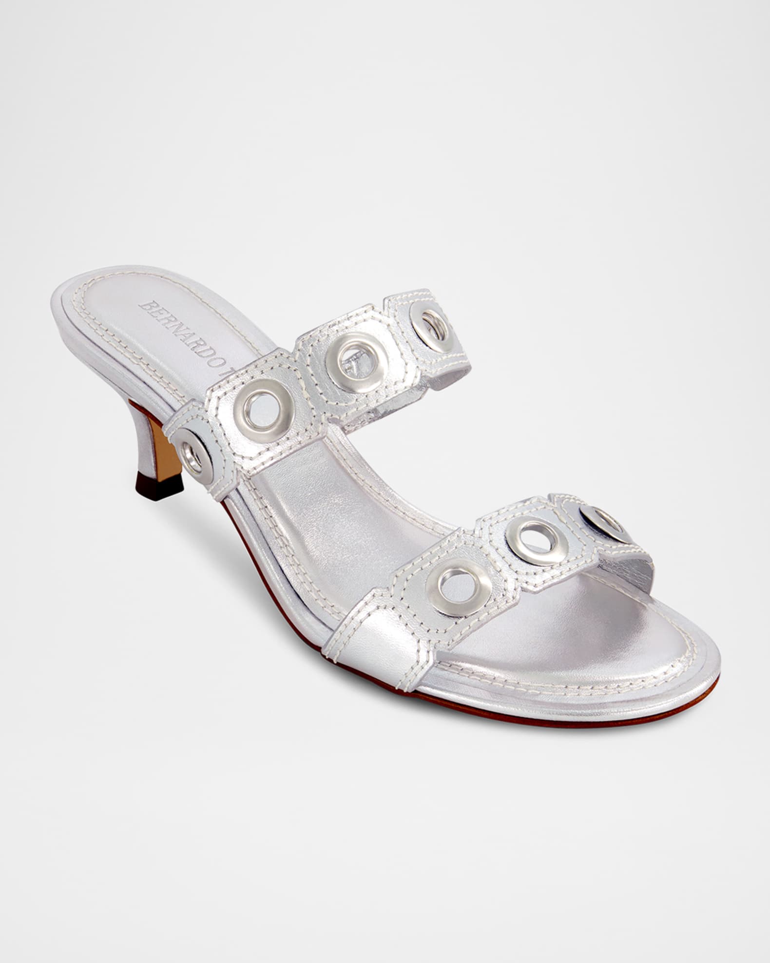 Patra Metallic Dual-Band Slide Sandals 1