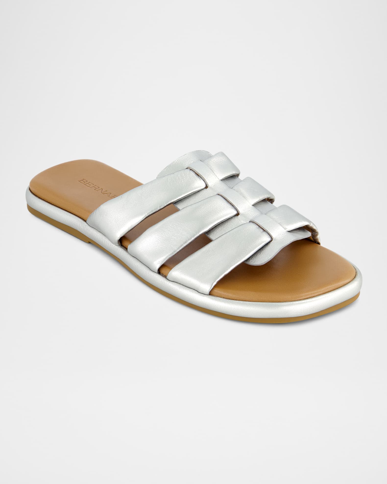 Tamer Caged Metallic Slide Sandals 1