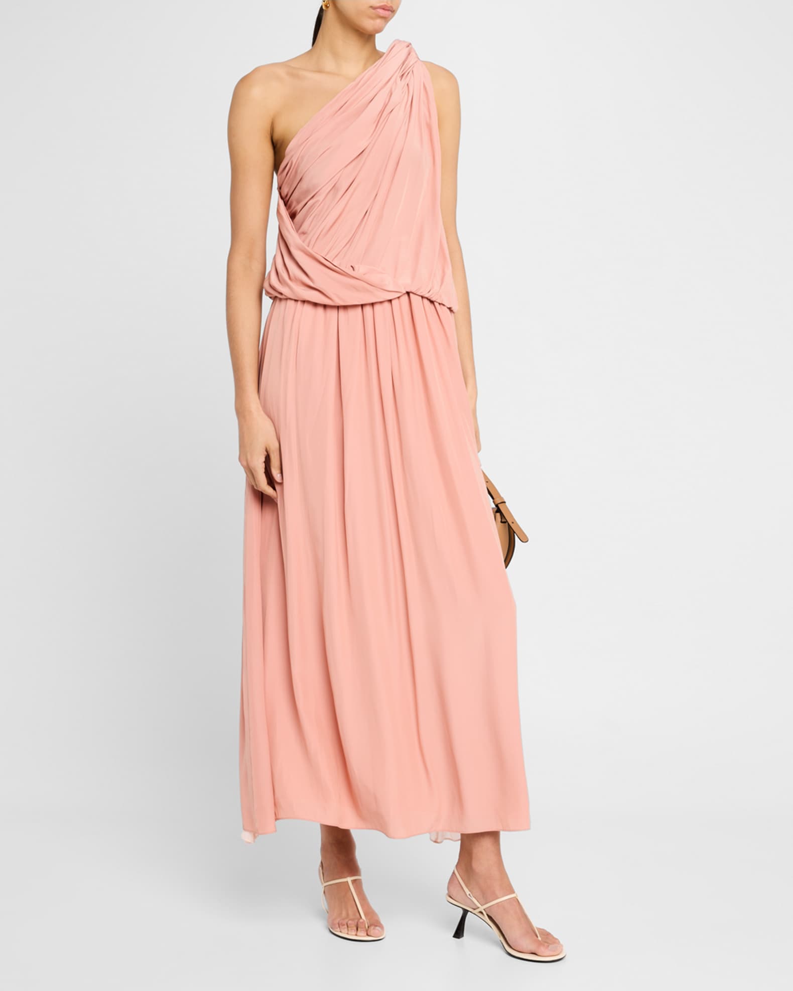 トップス ONE-SHOULDER LAME CUTSEW PINK ONE-SHOULDER LAME CUTSEW PINK