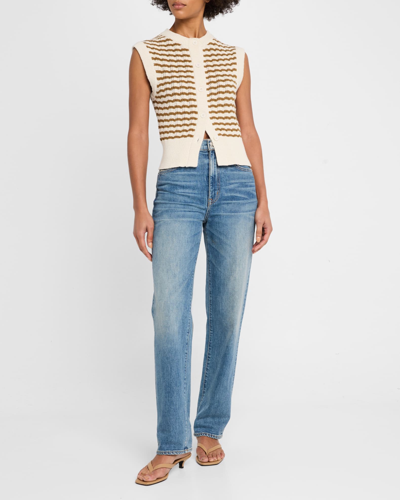 Margo Sleeveless Striped Knit Top - Thumbnail 2