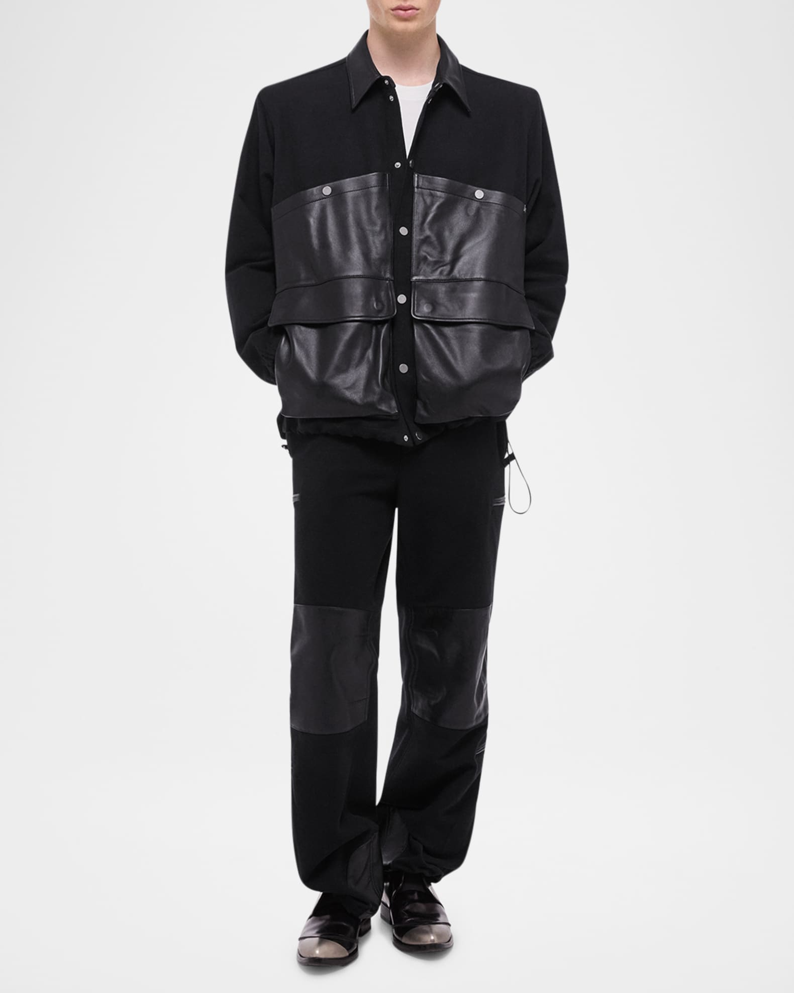 Men's Cotton and Leather Hunting Jacket 1