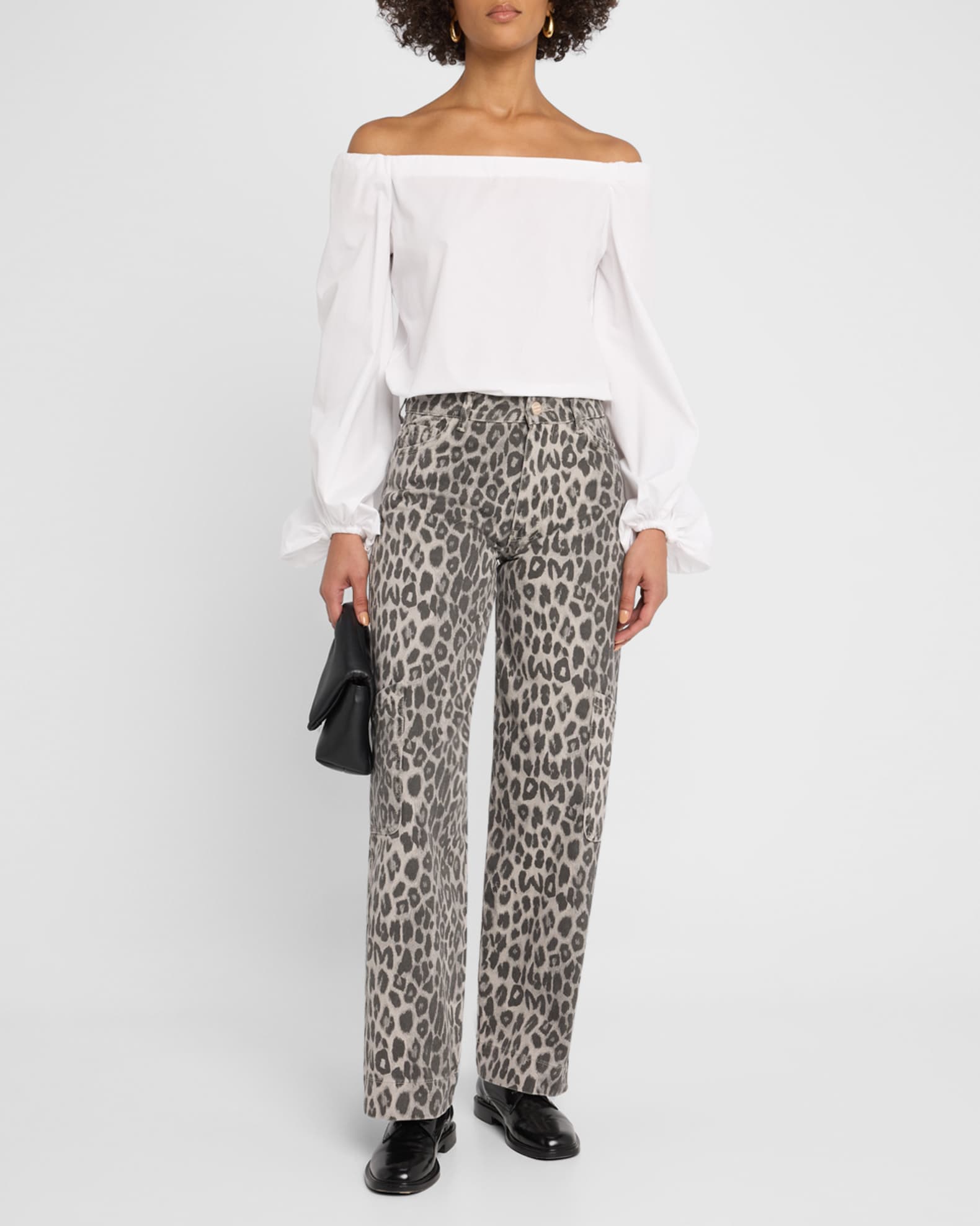 Damson Madder Drew Leopard Cargo Pants | Neiman Marcus