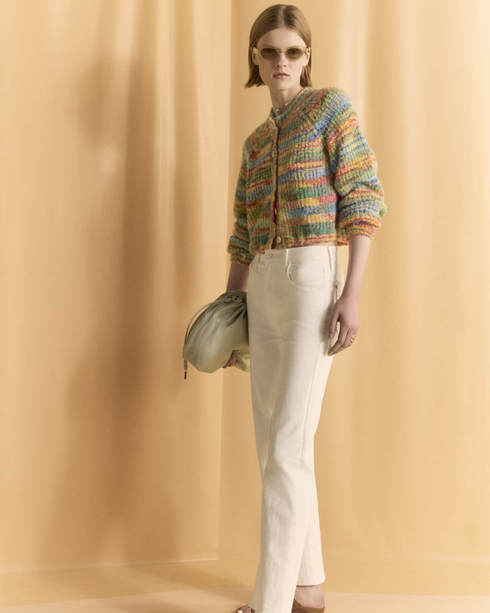 MOTHER The Raglan Crop Alpaca Cardigan | Neiman Marcus