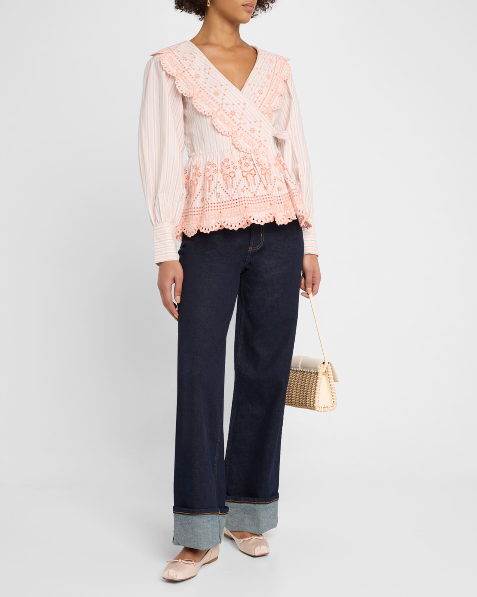 Anais Embroidered Wrap Blouse 1