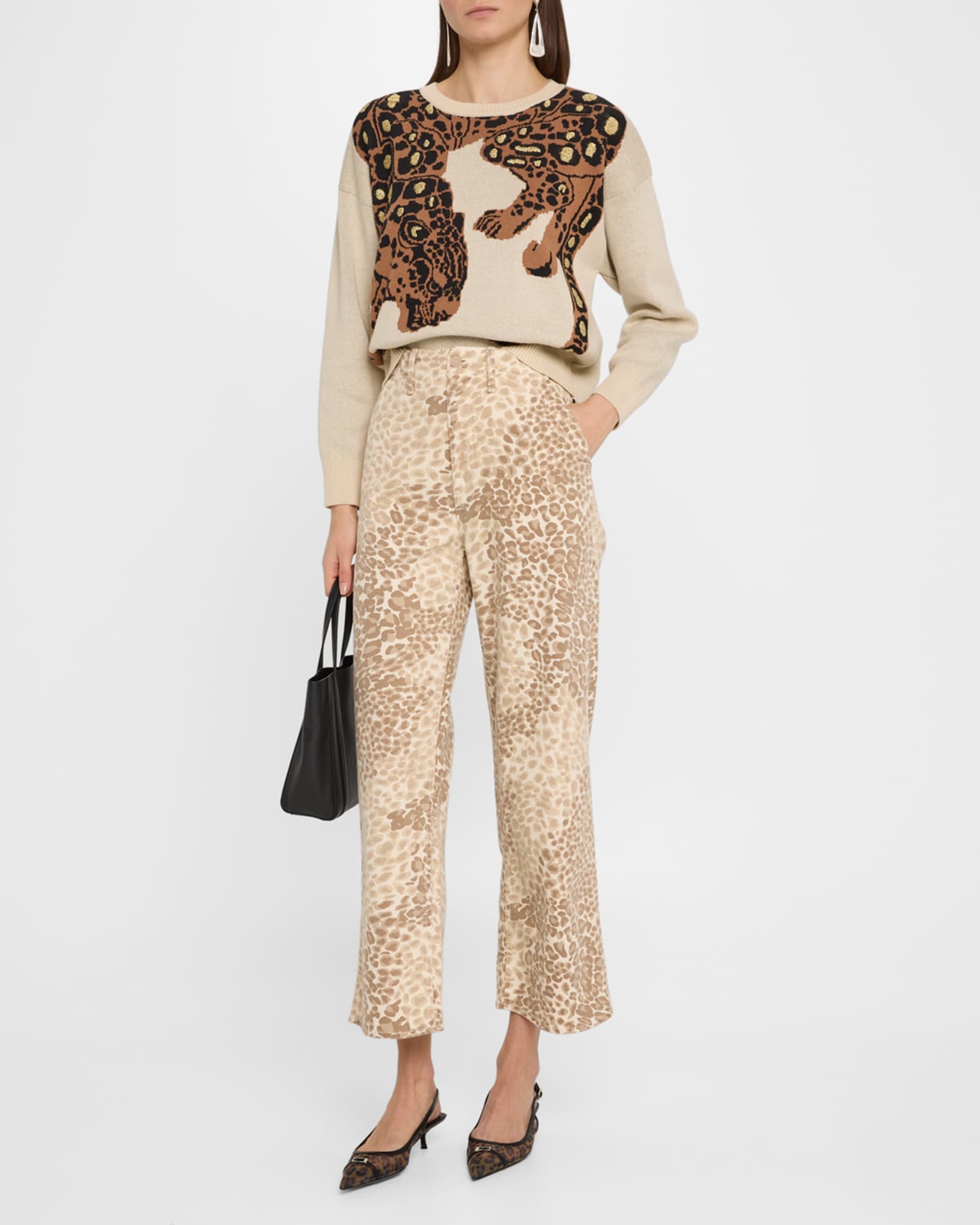 The Major Zip Ankle Leopard Jeans 1